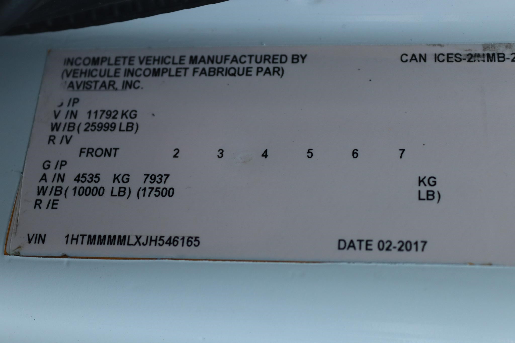 2018 INTERNATIONAL DURASTAR 4300 10016661768 2018 INTERNATIONAL DURASTAR 4300 10016661768
