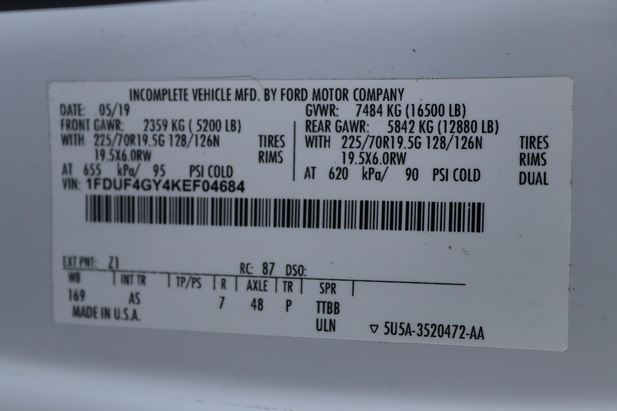 2019 FORD F450 XL 10024188945 2019 FORD F450 XL 10024188945