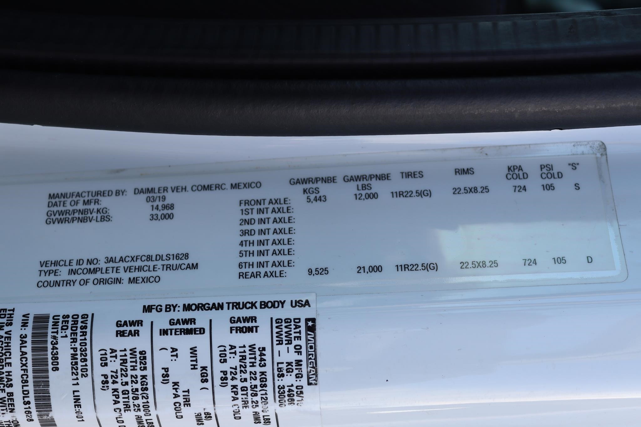 2020 FREIGHTLINER BUSINESS CLASS M2 106 10027002912 2020 FREIGHTLINER BUSINESS CLASS M2 106 10027002912