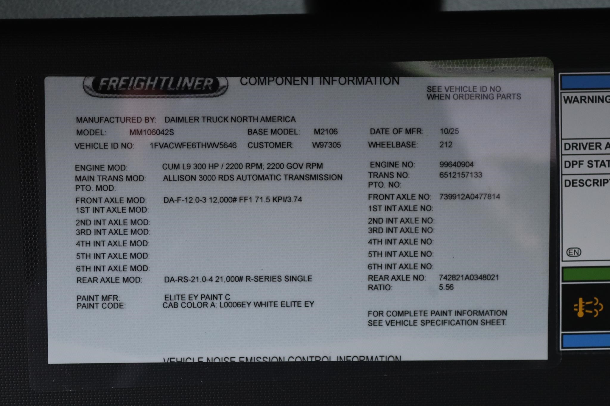2026 FREIGHTLINER BUSINESS CLASS M2 106 2026 FREIGHTLINER BUSINESS CLASS M2 106 - image 4 of 5