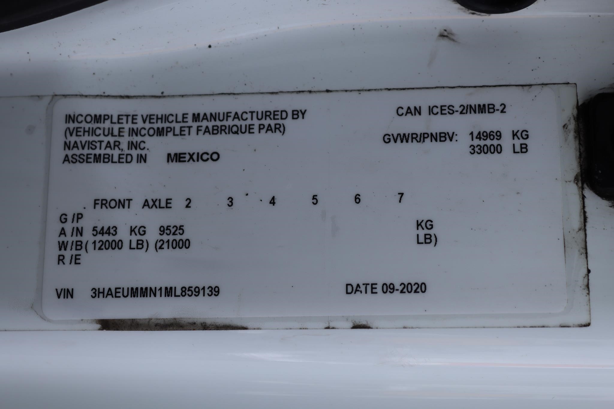 2021 INTERNATIONAL MV 11002285897 2021 INTERNATIONAL MV 11002285897