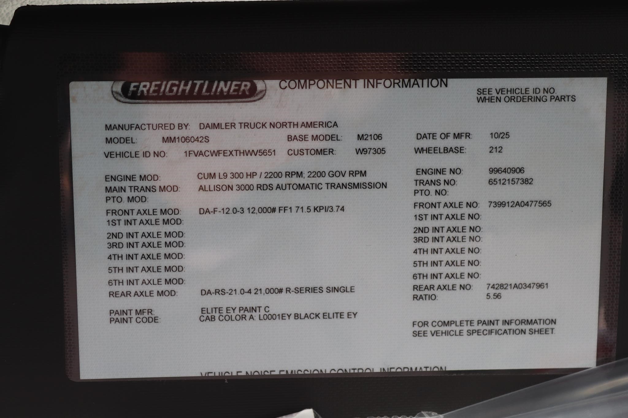 2026 FREIGHTLINER BUSINESS CLASS M2 106 PLUS 11003264273 2026 FREIGHTLINER BUSINESS CLASS M2 106 PLUS 11003264273