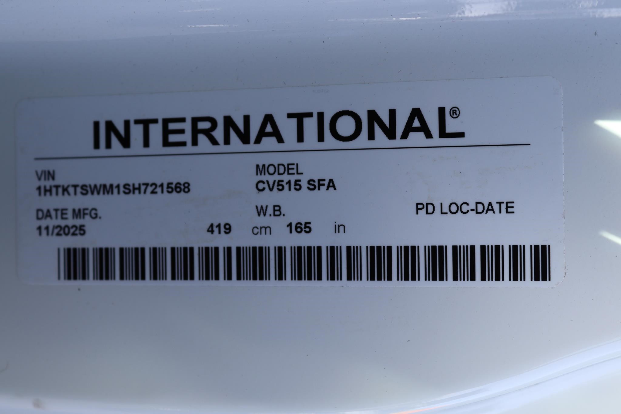 2026 INTERNATIONAL CV 11003689881 2026 INTERNATIONAL CV 11003689881