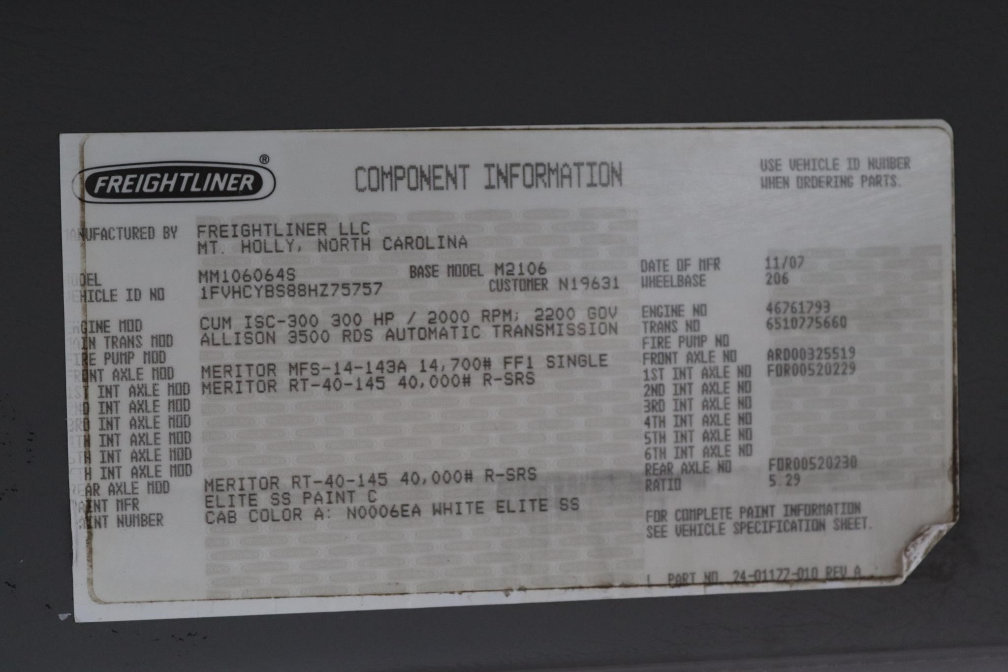 2008 FREIGHTLINER BUSINESS CLASS M2 106 11005755669 2008 FREIGHTLINER BUSINESS CLASS M2 106 11005755669