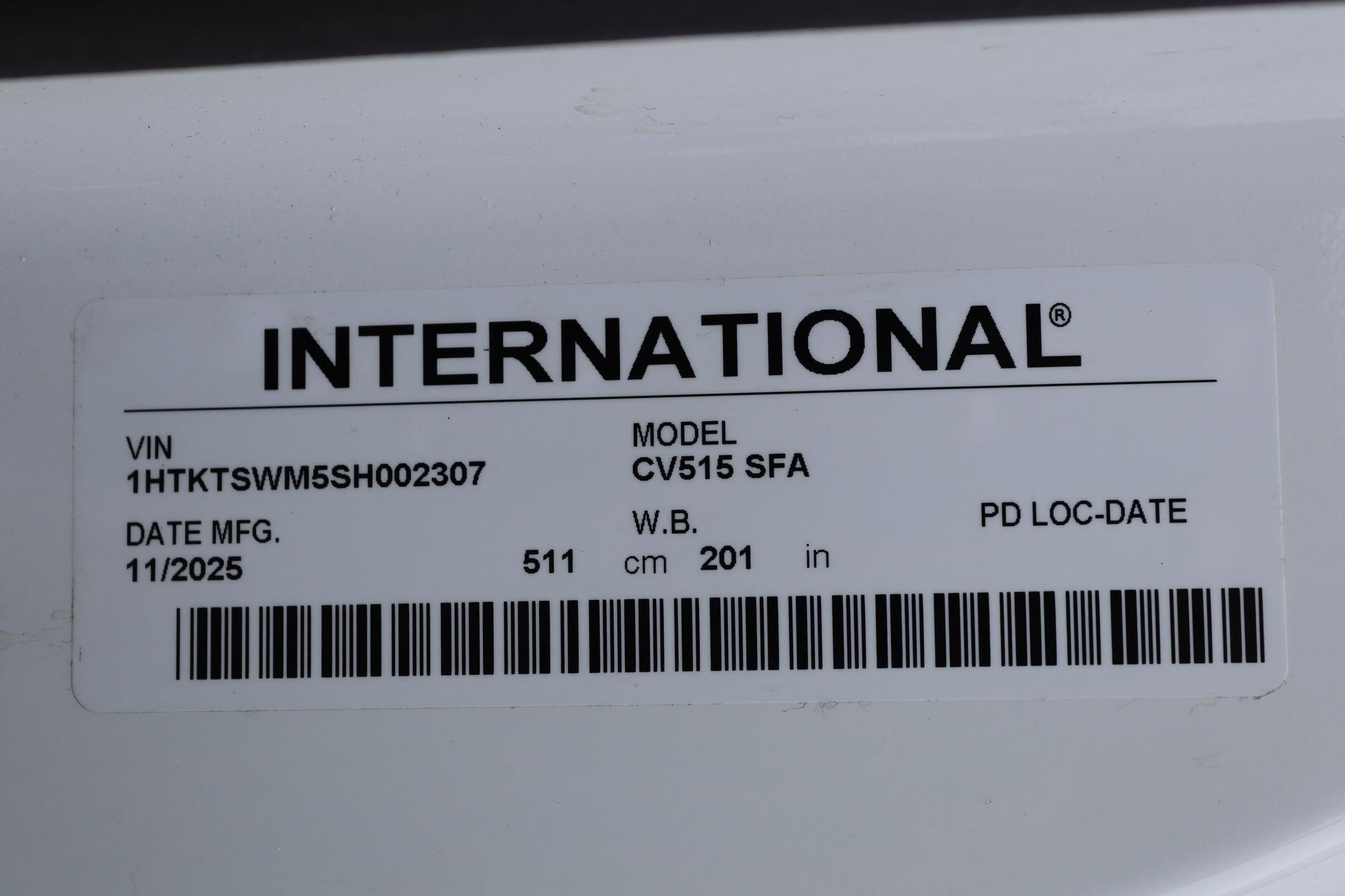 2026 INTERNATIONAL CV 11006049611 2026 INTERNATIONAL CV 11006049611