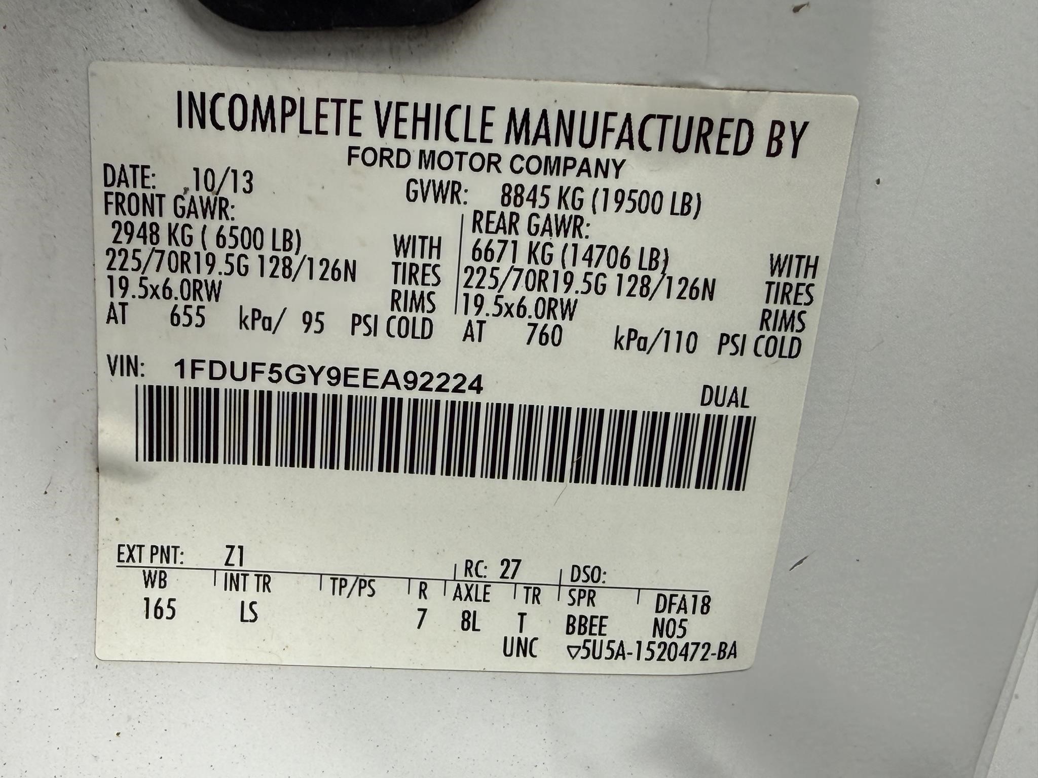 2014 FORD F550 SD XL 11012264913 2014 FORD F550 SD XL 11012264913