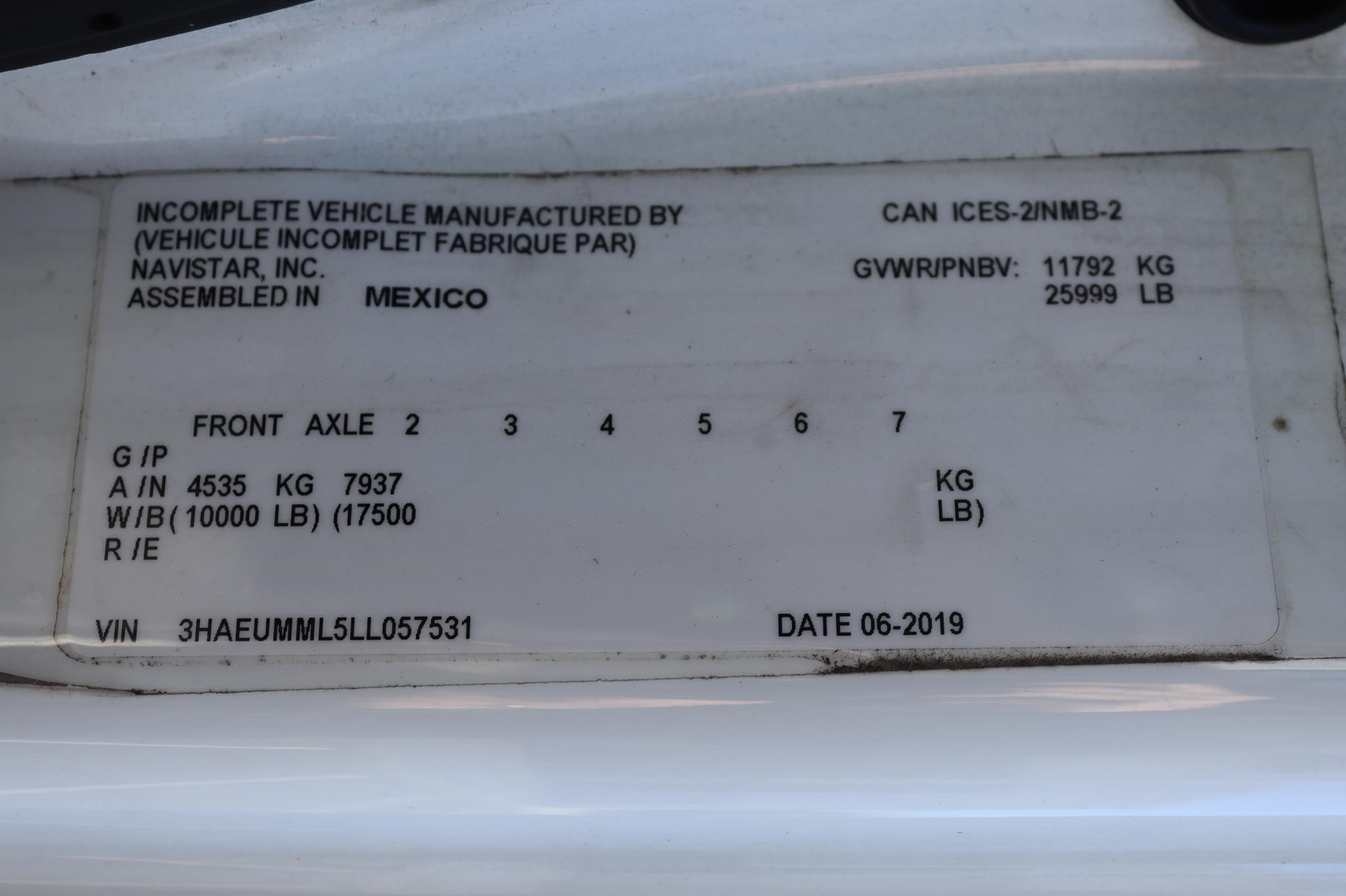 2020 INTERNATIONAL MV 11012578062 2020 INTERNATIONAL MV 11012578062