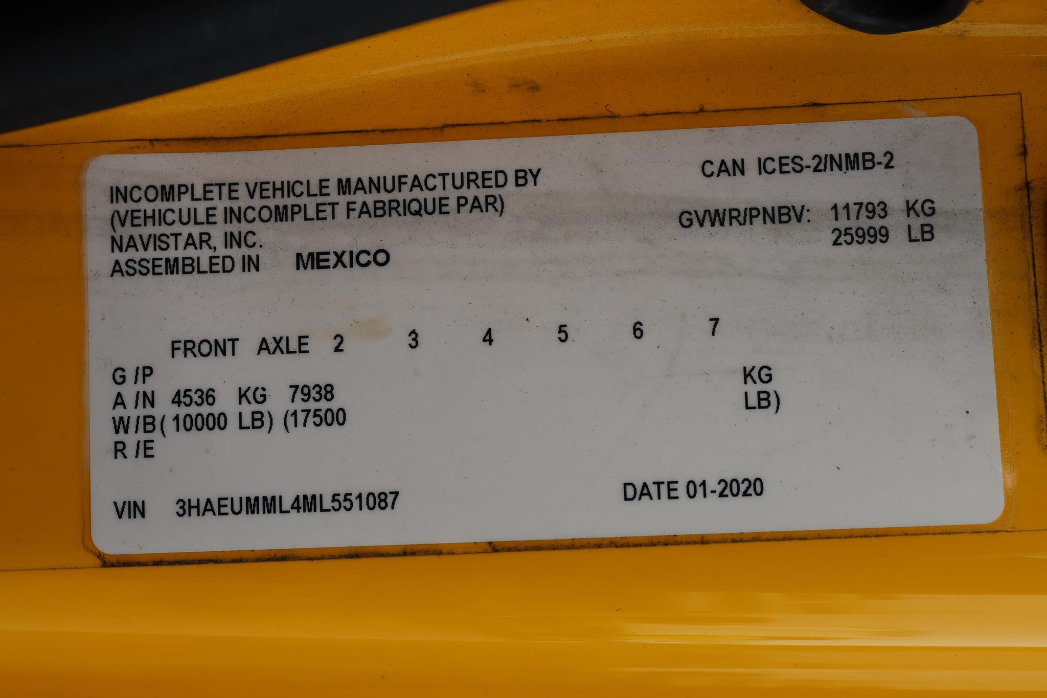 2021 INTERNATIONAL MV 11012996333 2021 INTERNATIONAL MV 11012996333