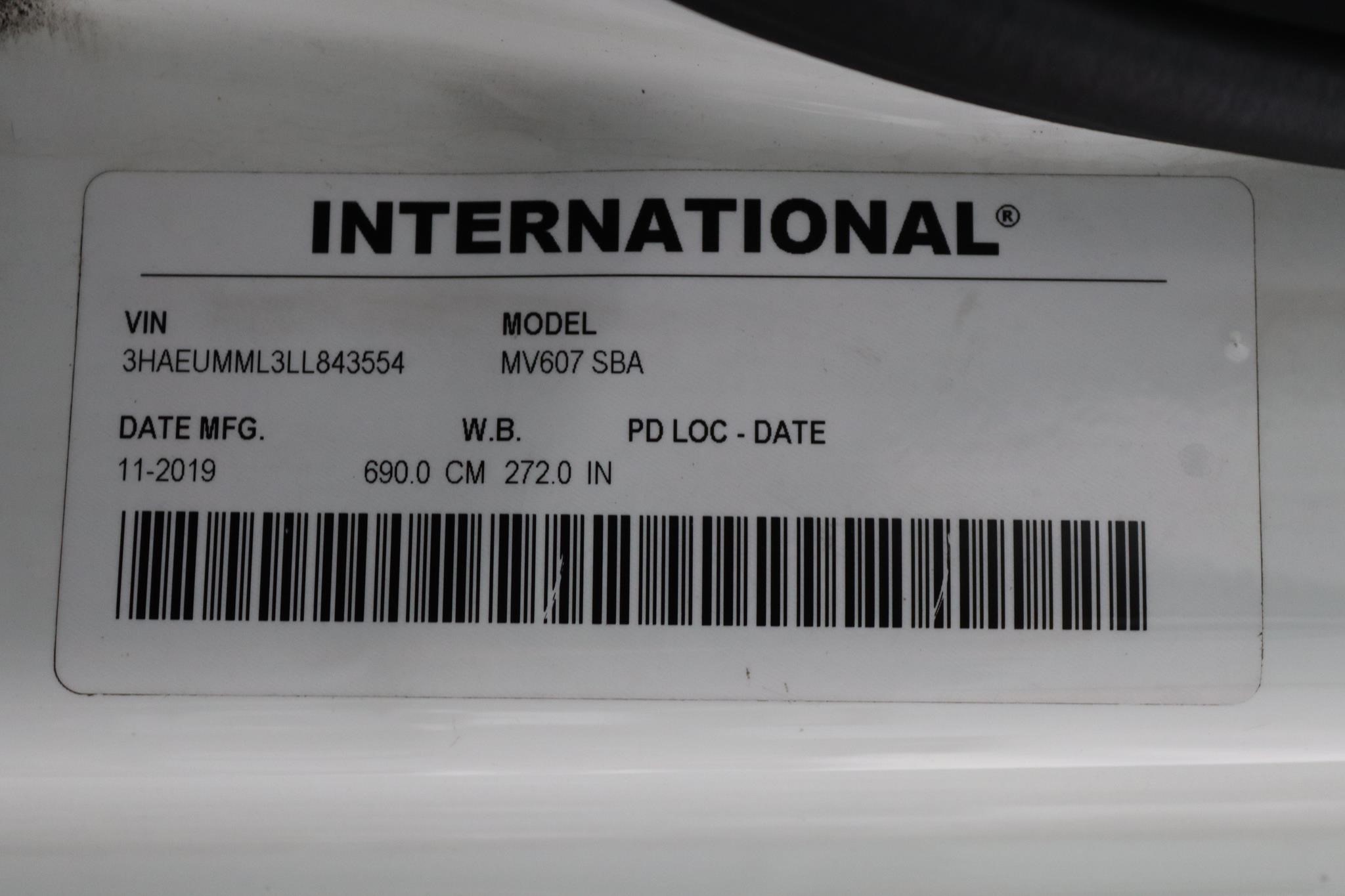 2020 INTERNATIONAL MV 11013210751 2020 INTERNATIONAL MV 11013210751