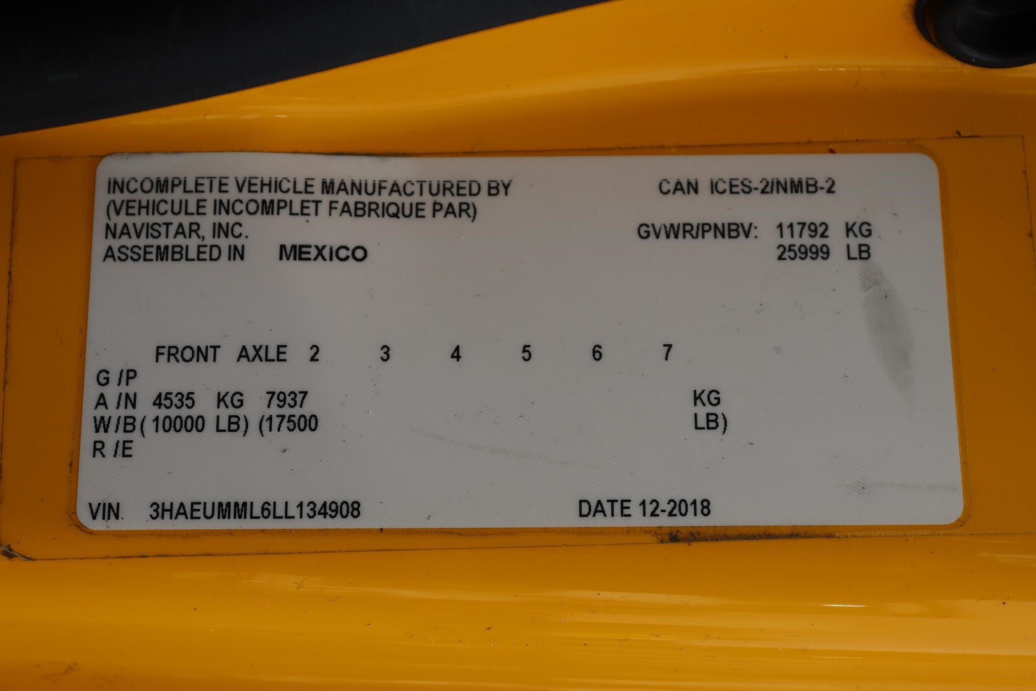 2020 INTERNATIONAL MV 11014600621 2020 INTERNATIONAL MV 11014600621