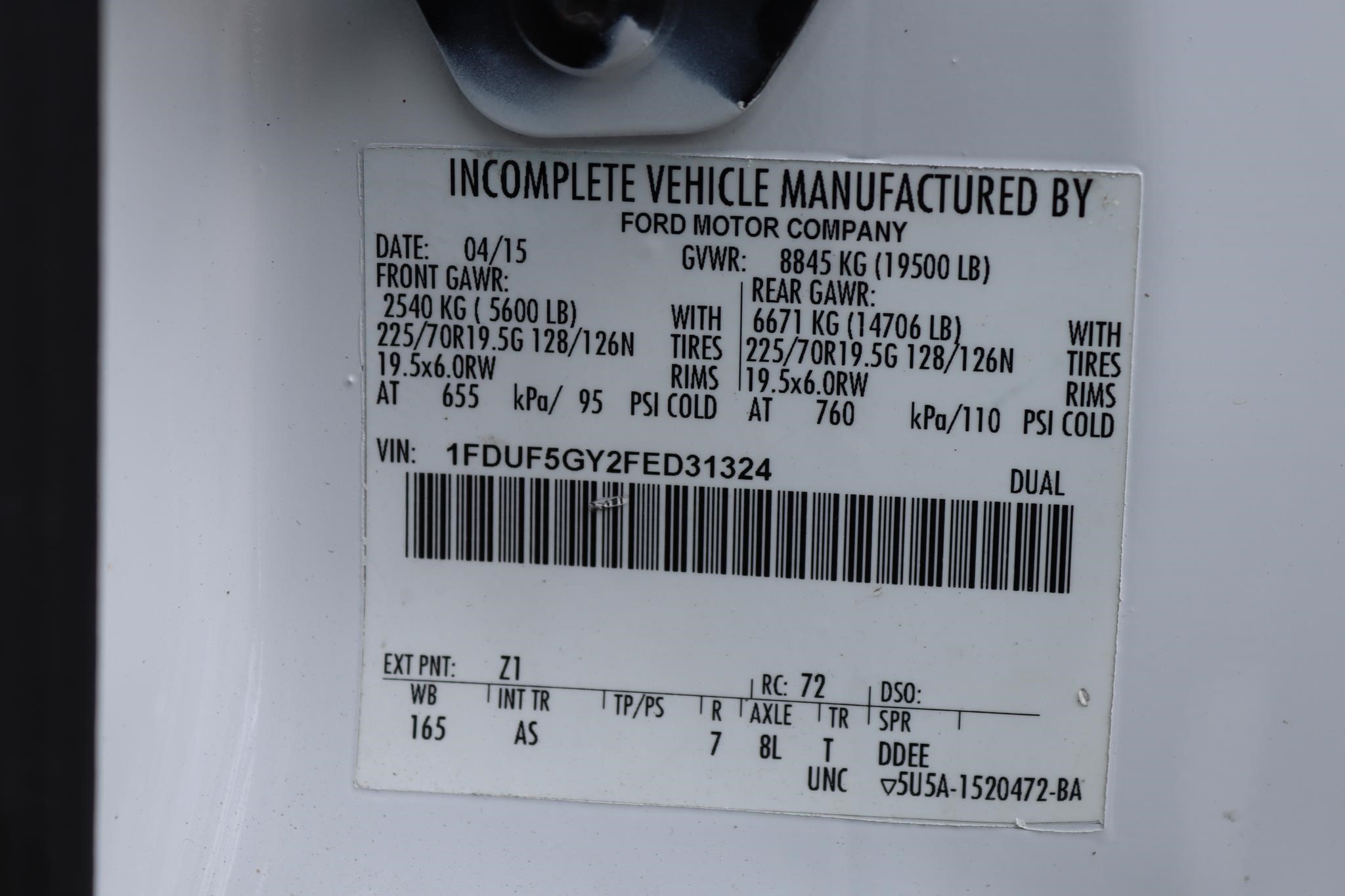 2015 FORD F550 XL 11018833883 2015 FORD F550 XL 11018833883