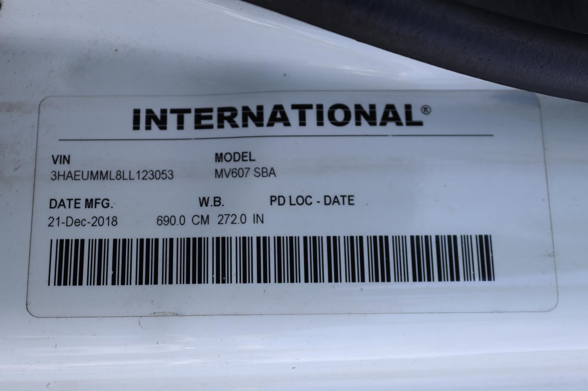 2020 INTERNATIONAL MV 11023276602 2020 INTERNATIONAL MV 11023276602