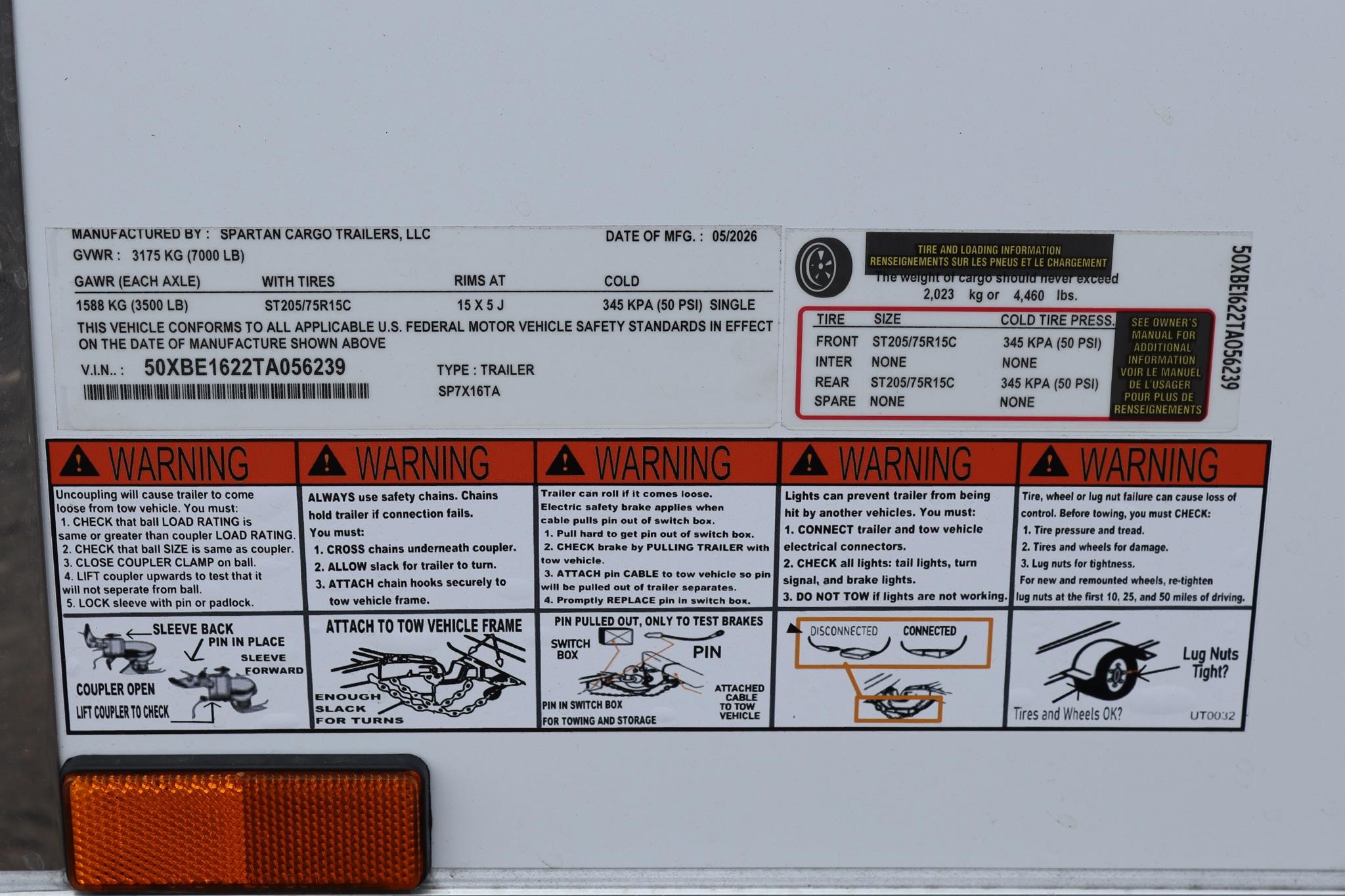 2026 SPARTAN CARGO TRAILERS 7' X 16' TA 11025726682 2026 SPARTAN CARGO TRAILERS 7' X 16' TA 11025726682