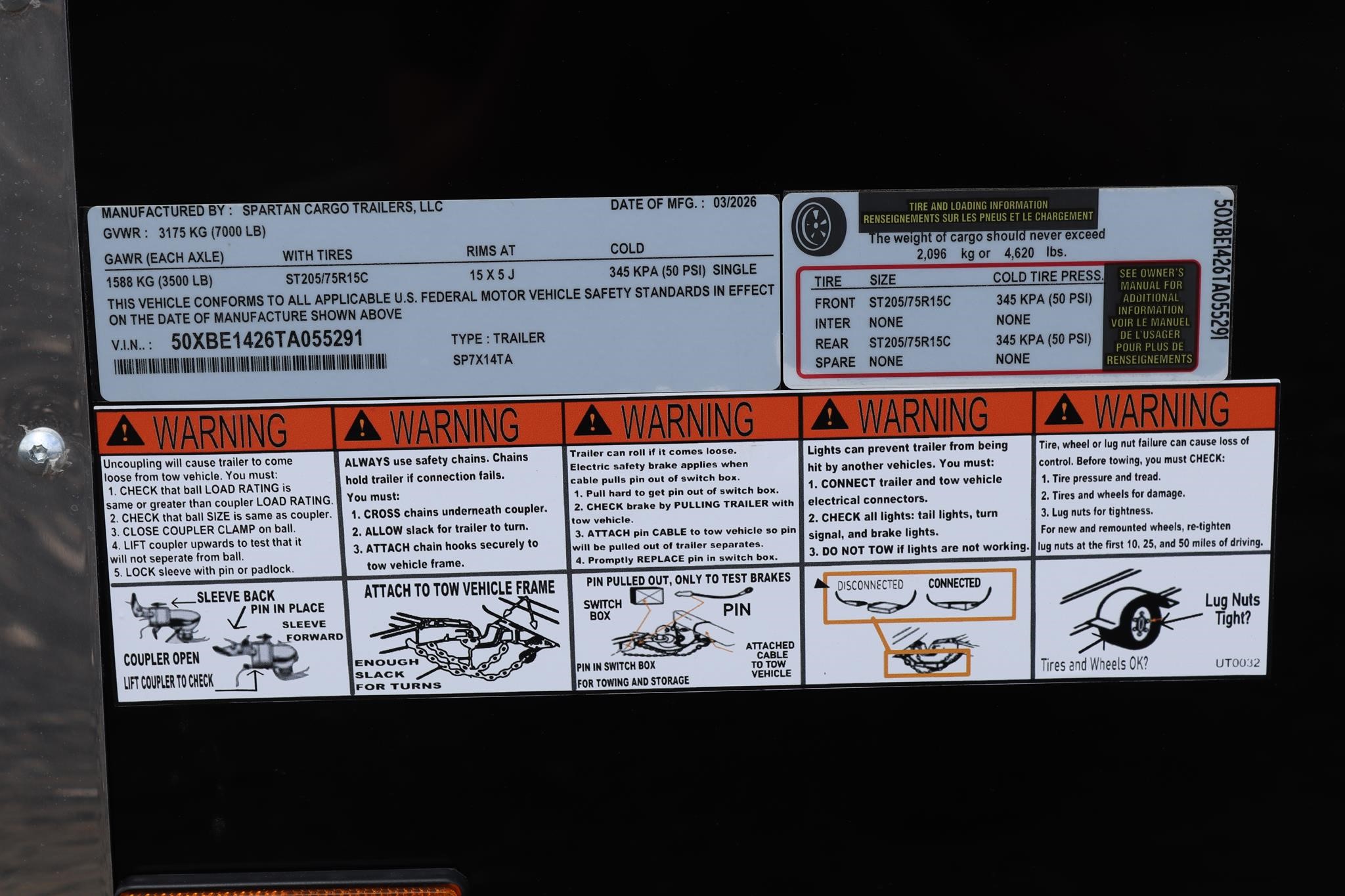 2026 SPARTAN CARGO TRAILERS SP7X14TA 11025729360 2026 SPARTAN CARGO TRAILERS SP7X14TA 11025729360