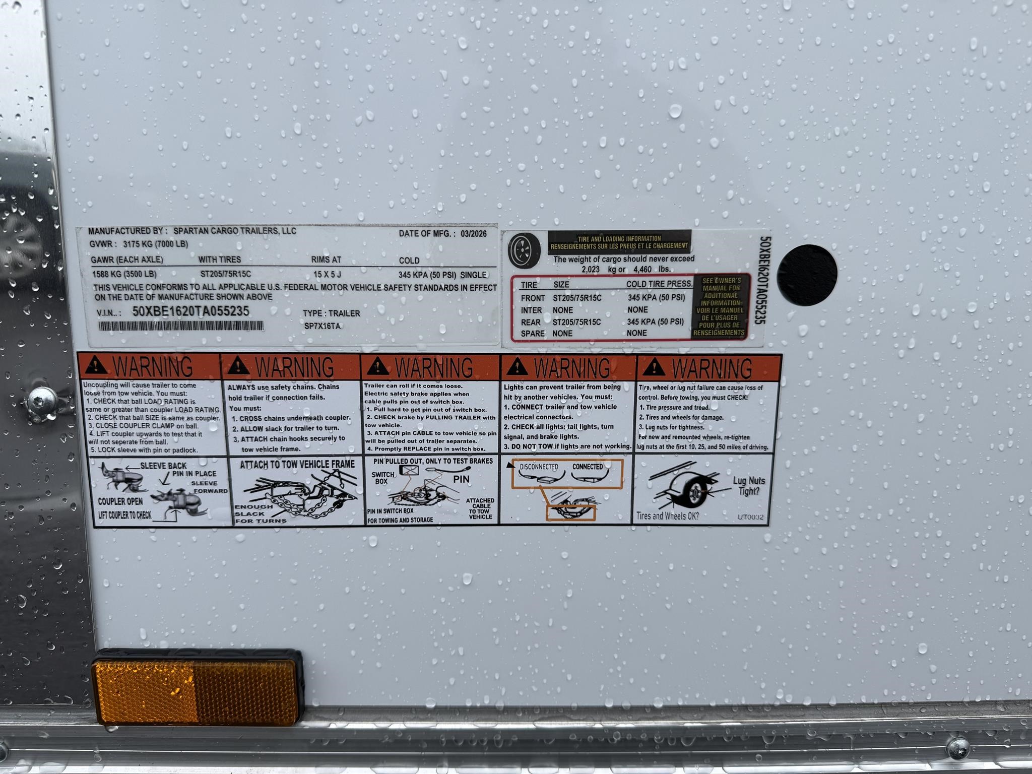 2026 SPARTAN CARGO TRAILERS 7X16 11025733432 2026 SPARTAN CARGO TRAILERS 7X16 11025733432