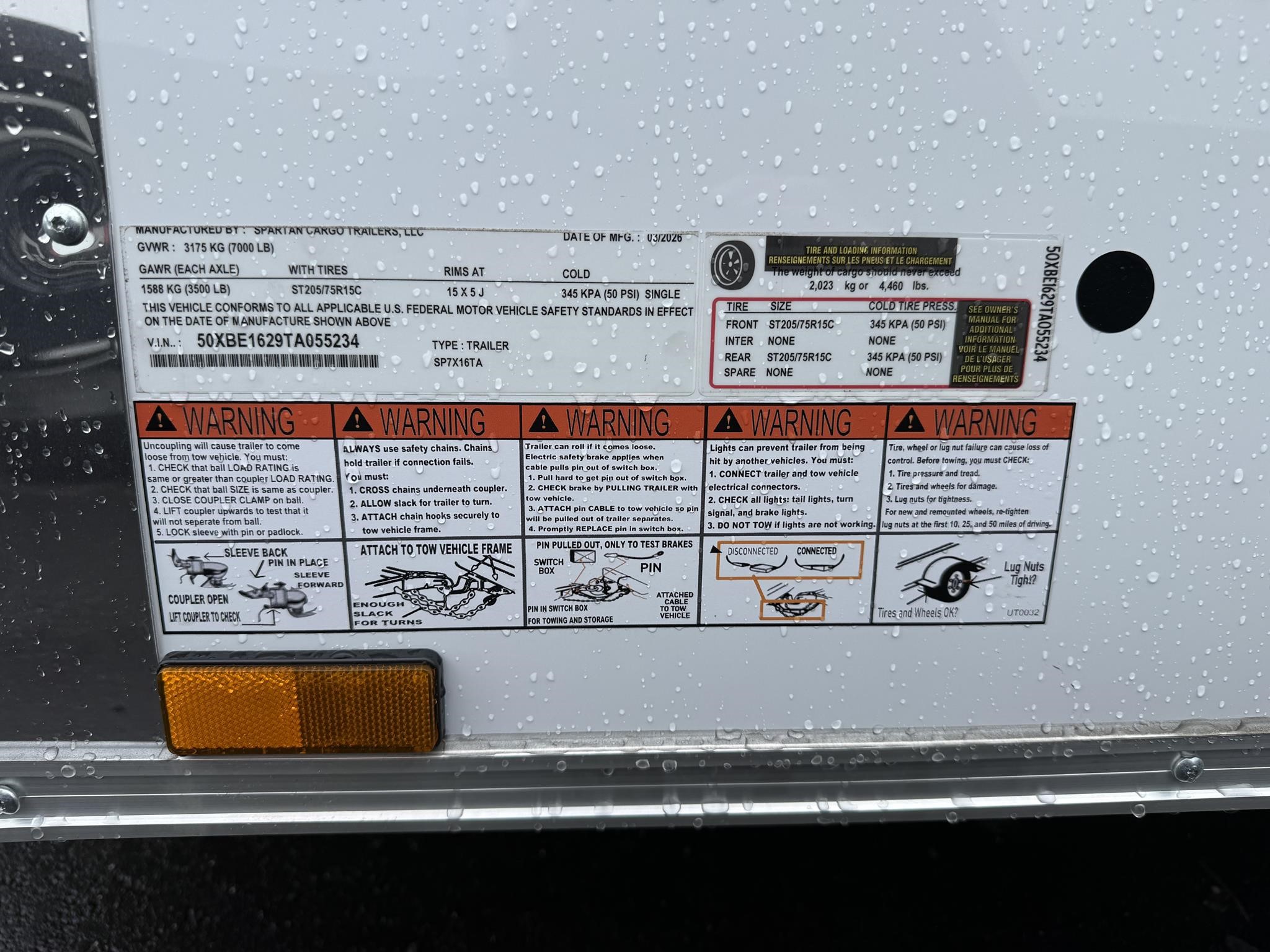 2026 SPARTAN CARGO TRAILERS 7X16 11025733466 2026 SPARTAN CARGO TRAILERS 7X16 11025733466