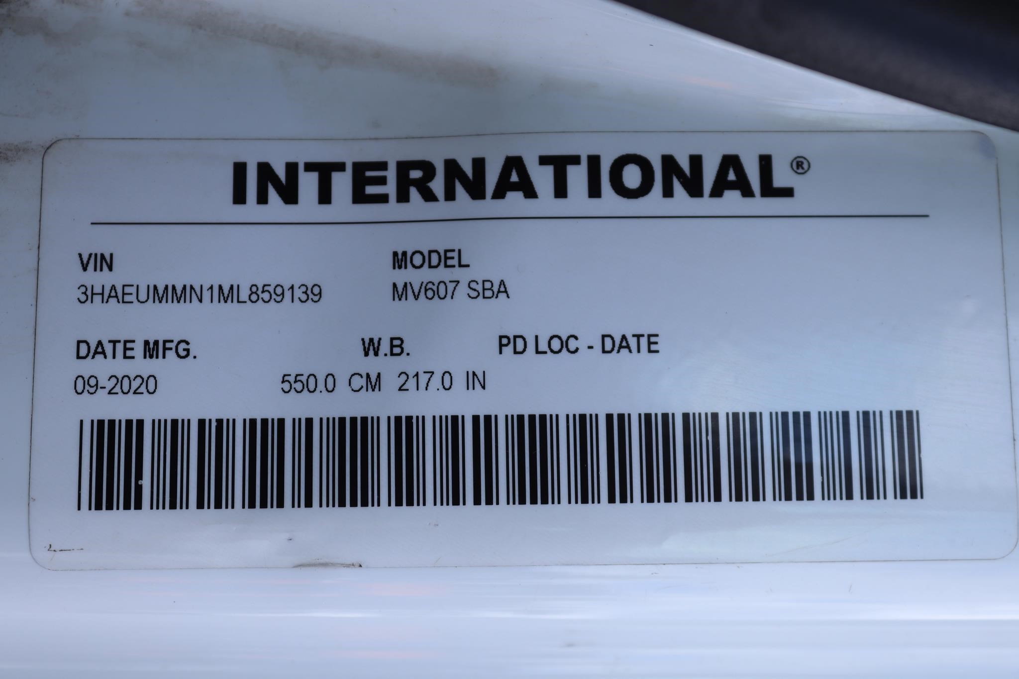 2021 INTERNATIONAL MV 11025810296 2021 INTERNATIONAL MV 11025810296