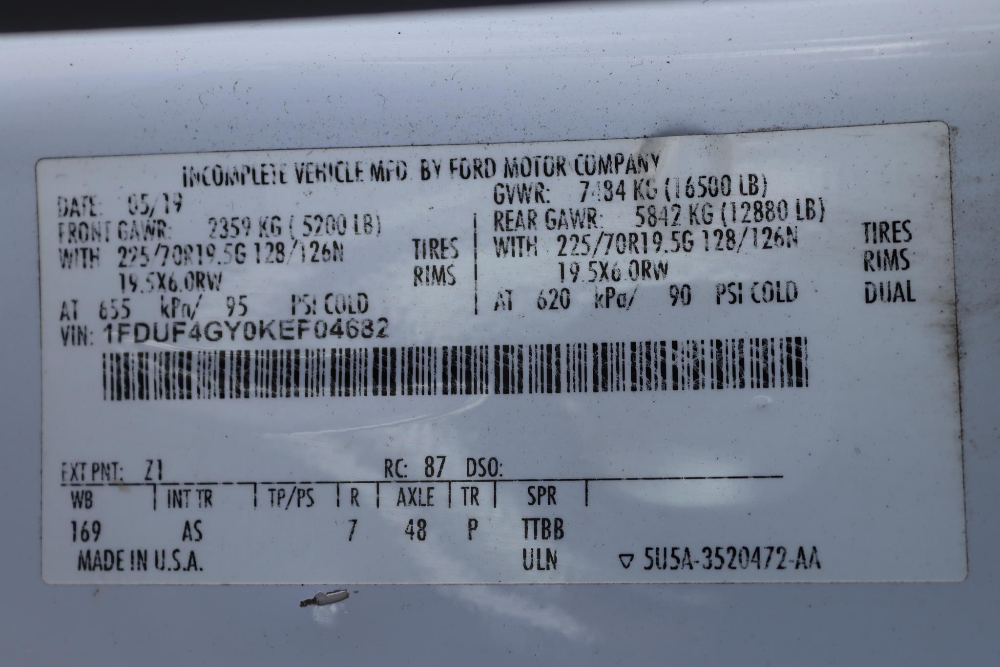 2019 FORD F450 XL 11025848319 2019 FORD F450 XL 11025848319