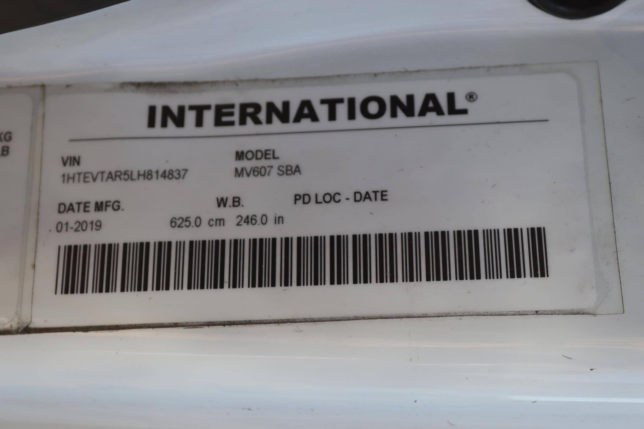 2020 INTERNATIONAL MV 11028399030 2020 INTERNATIONAL MV 11028399030