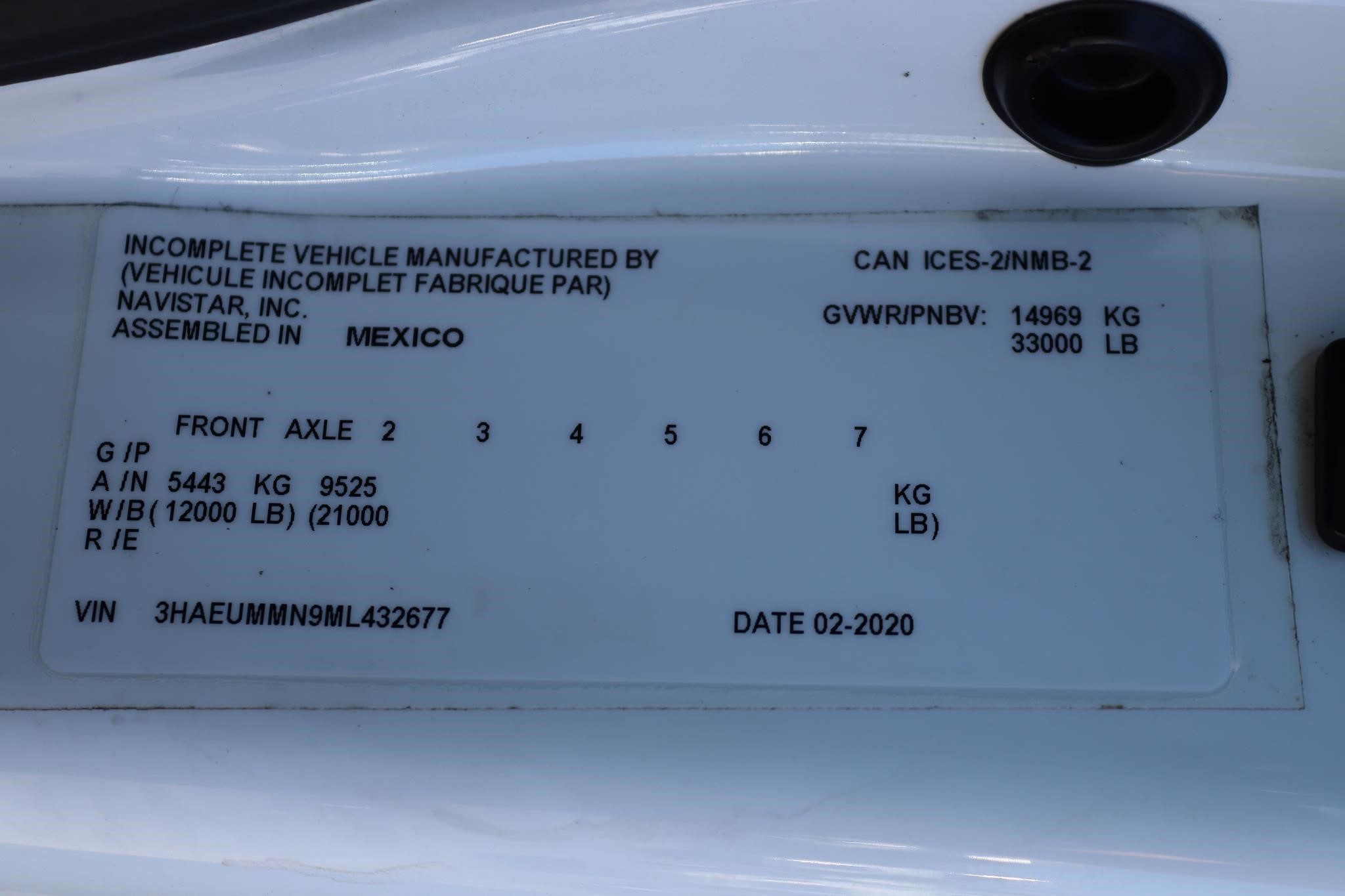 2021 INTERNATIONAL MV 11028803549 2021 INTERNATIONAL MV 11028803549