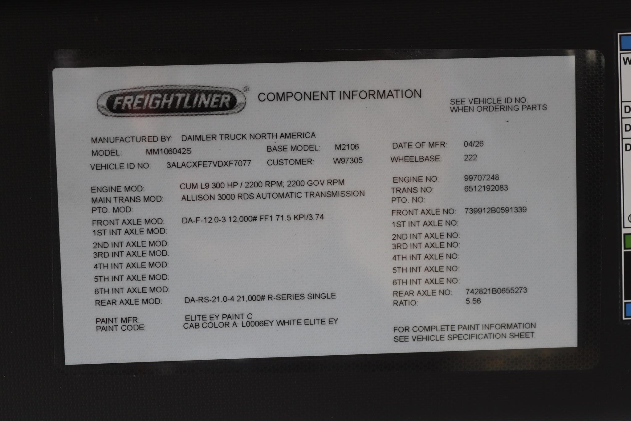 2027 FREIGHTLINER BUSINESS CLASS M2 106 PLUS 2027 FREIGHTLINER BUSINESS CLASS M2 106 PLUS - image 4 of 6