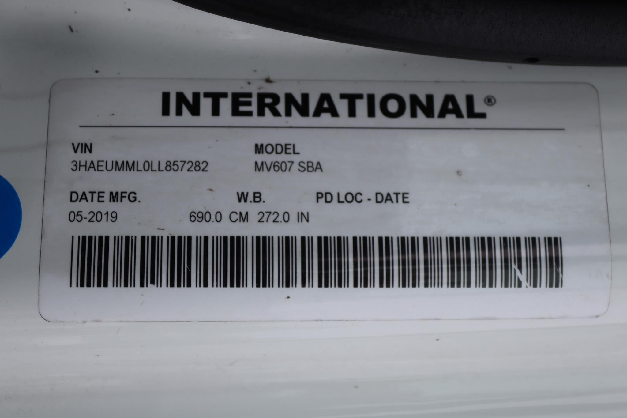 2020 INTERNATIONAL MV 11030445249 2020 INTERNATIONAL MV 11030445249