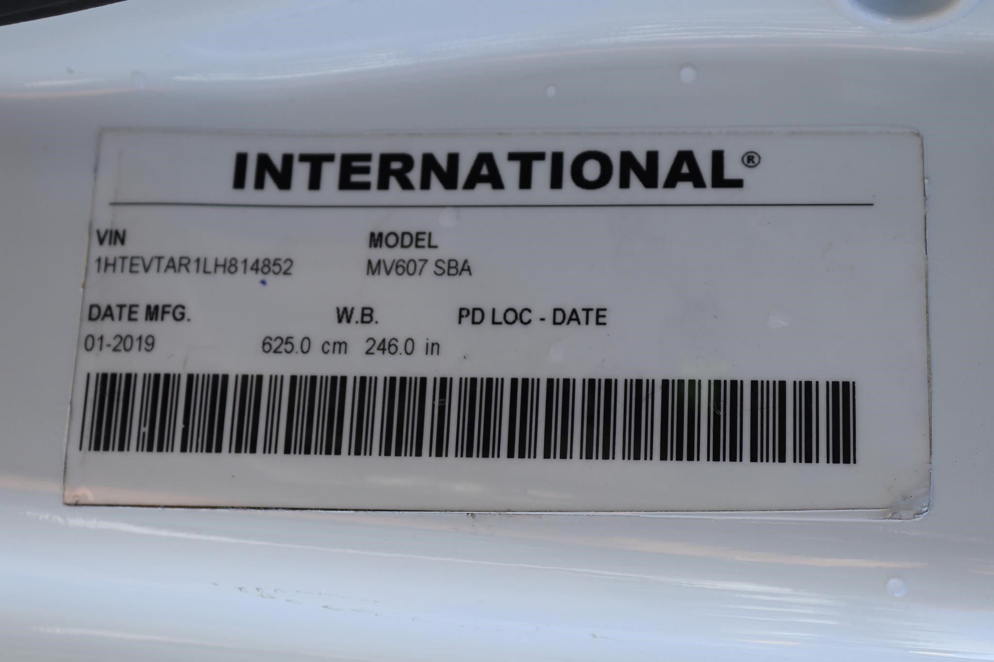 2020 INTERNATIONAL MV 11031018356 2020 INTERNATIONAL MV 11031018356