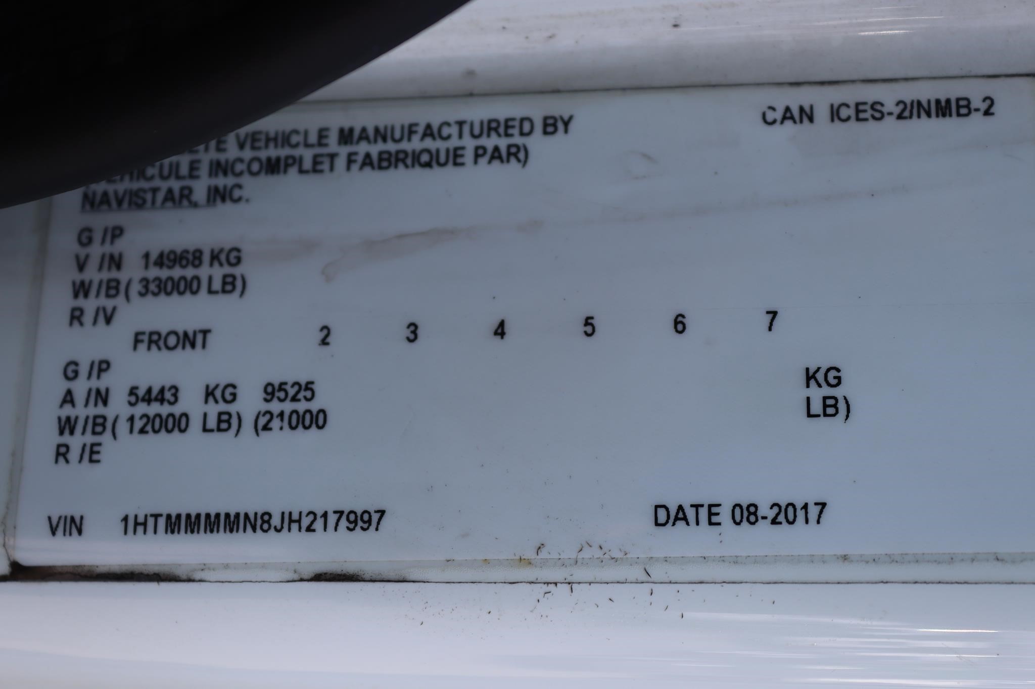 2018 INTERNATIONAL DURASTAR 4300 11034051108 2018 INTERNATIONAL DURASTAR 4300 11034051108