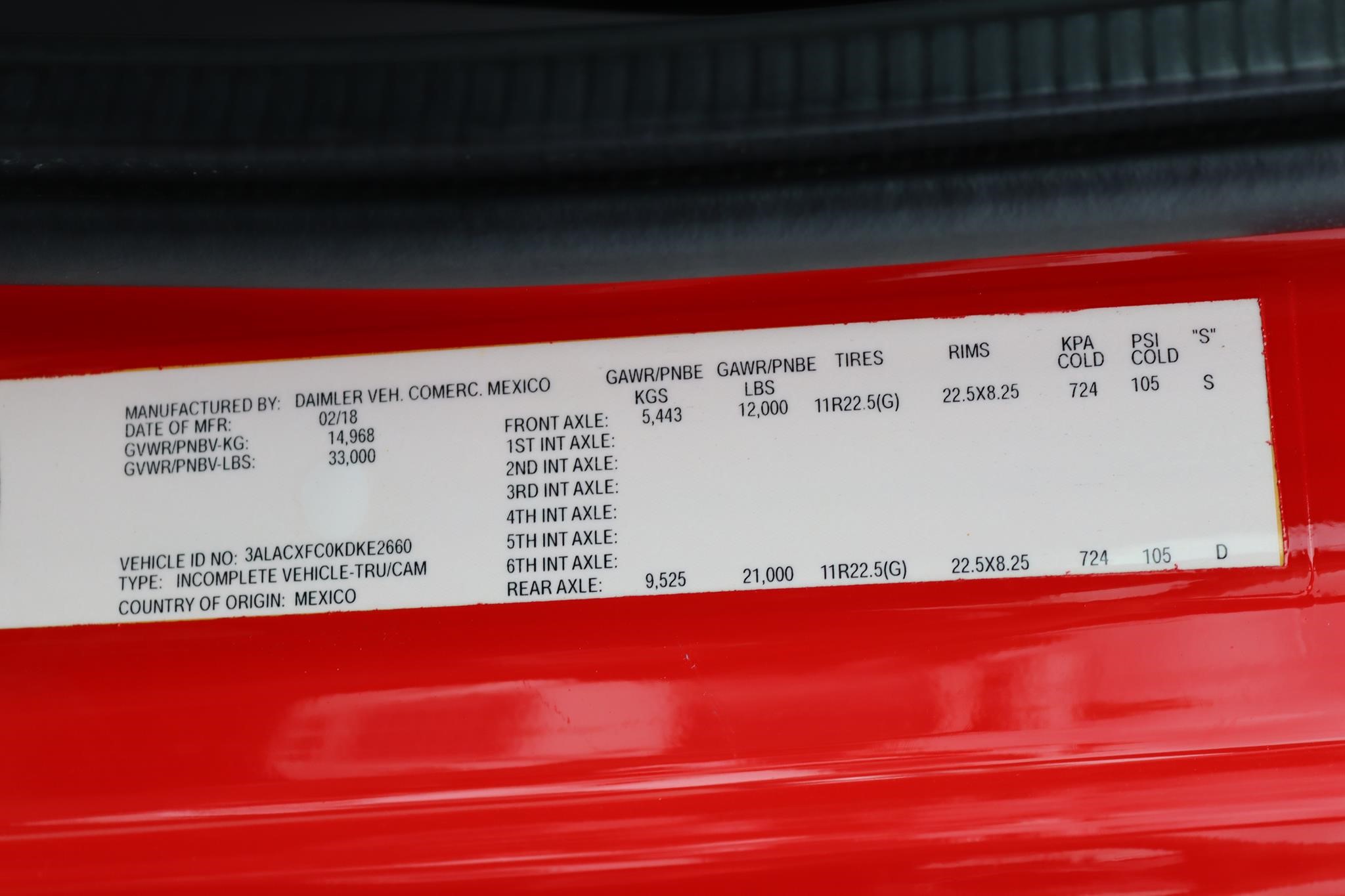 2019 FREIGHTLINER BUSINESS CLASS M2 106 11035134648 2019 FREIGHTLINER BUSINESS CLASS M2 106 11035134648