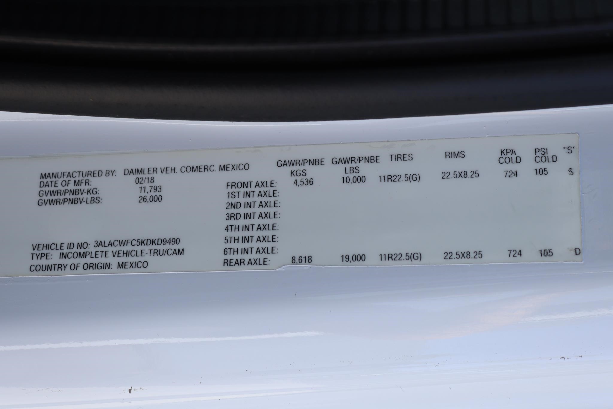 2019 FREIGHTLINER BUSINESS CLASS M2 106 11035544067 2019 FREIGHTLINER BUSINESS CLASS M2 106 11035544067