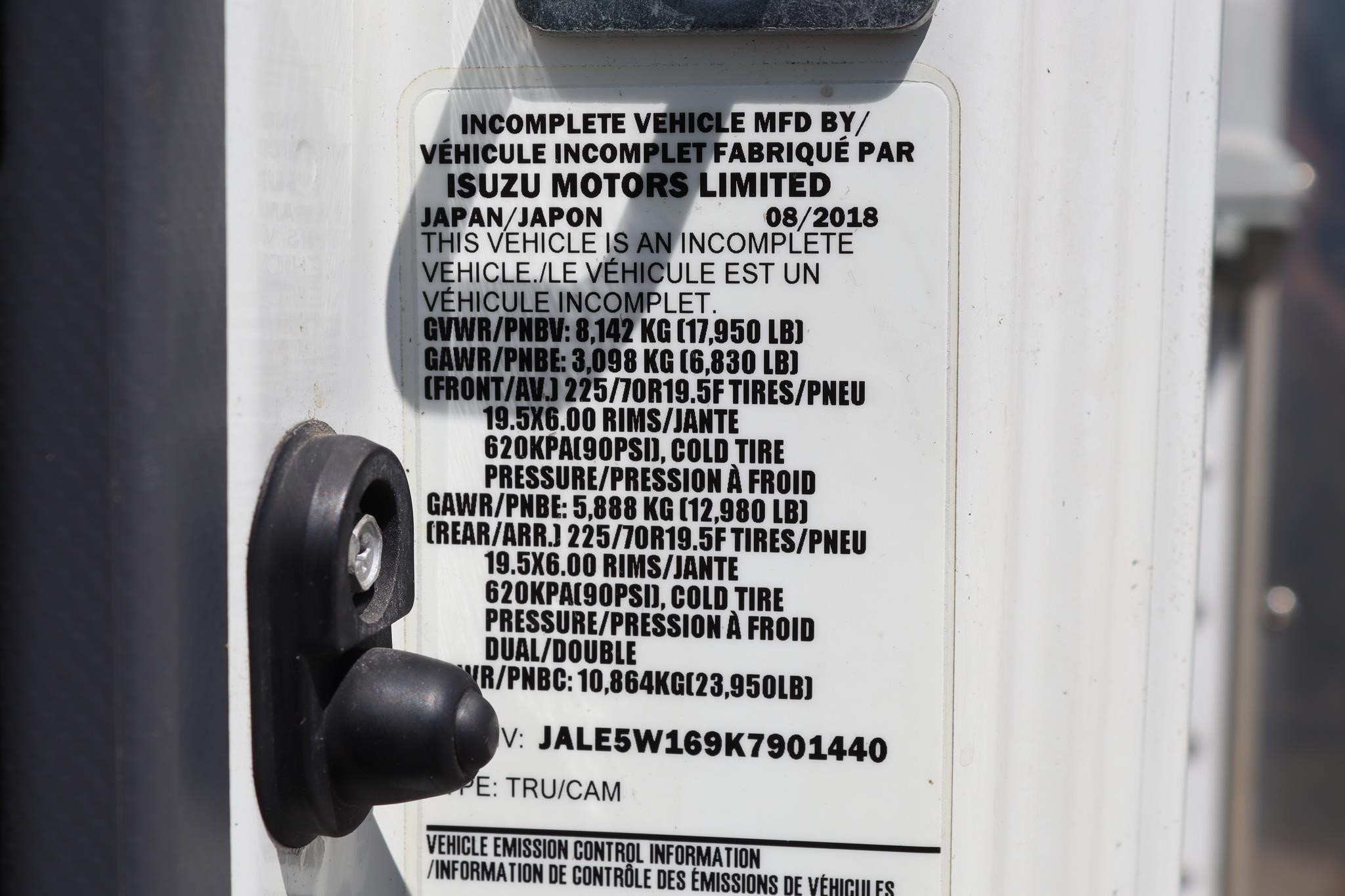 2019 ISUZU NQR 11035862040 2019 ISUZU NQR 11035862040