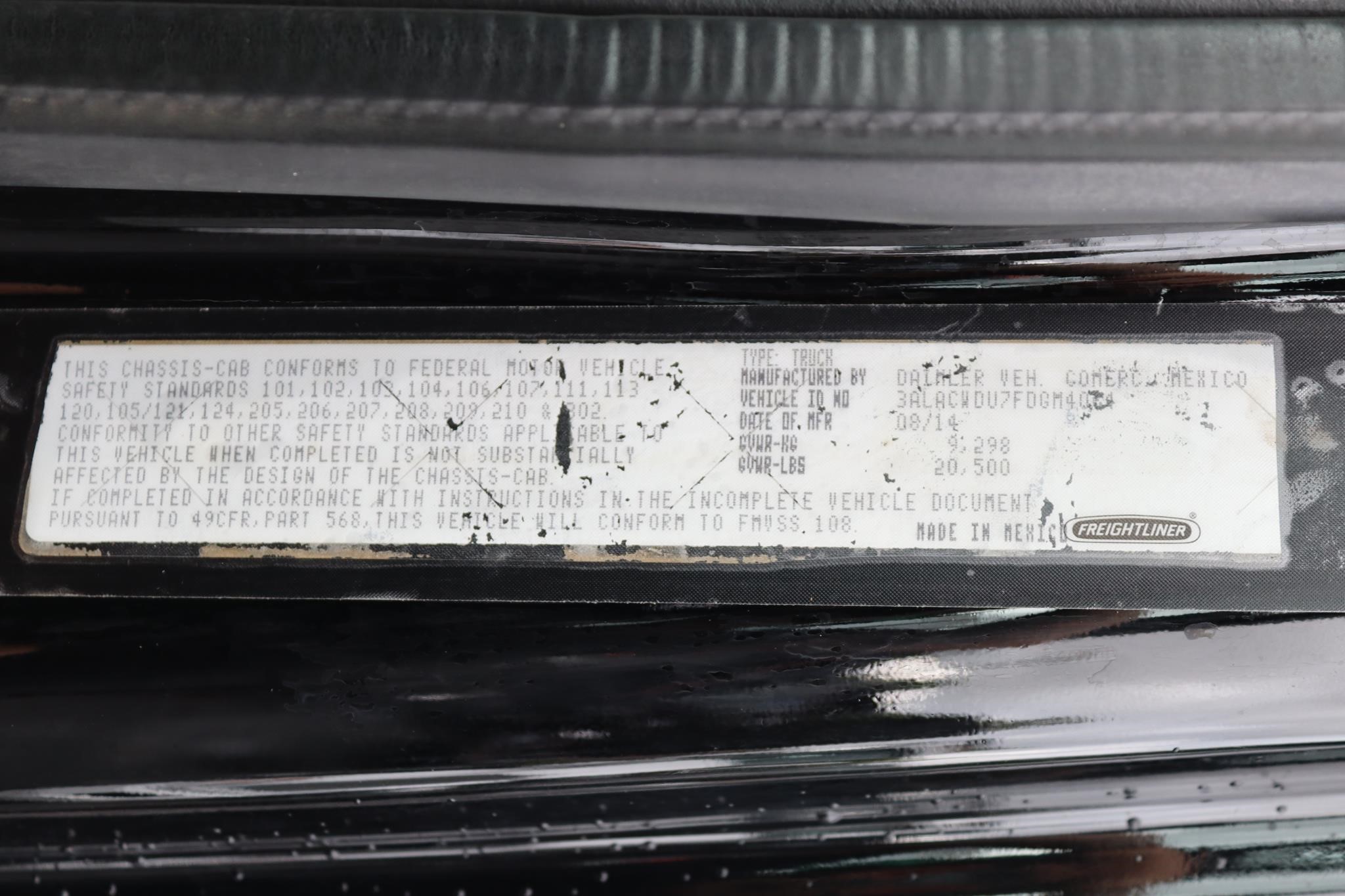 2015 FREIGHTLINER BUSINESS CLASS M2 106 11036708485 2015 FREIGHTLINER BUSINESS CLASS M2 106 11036708485