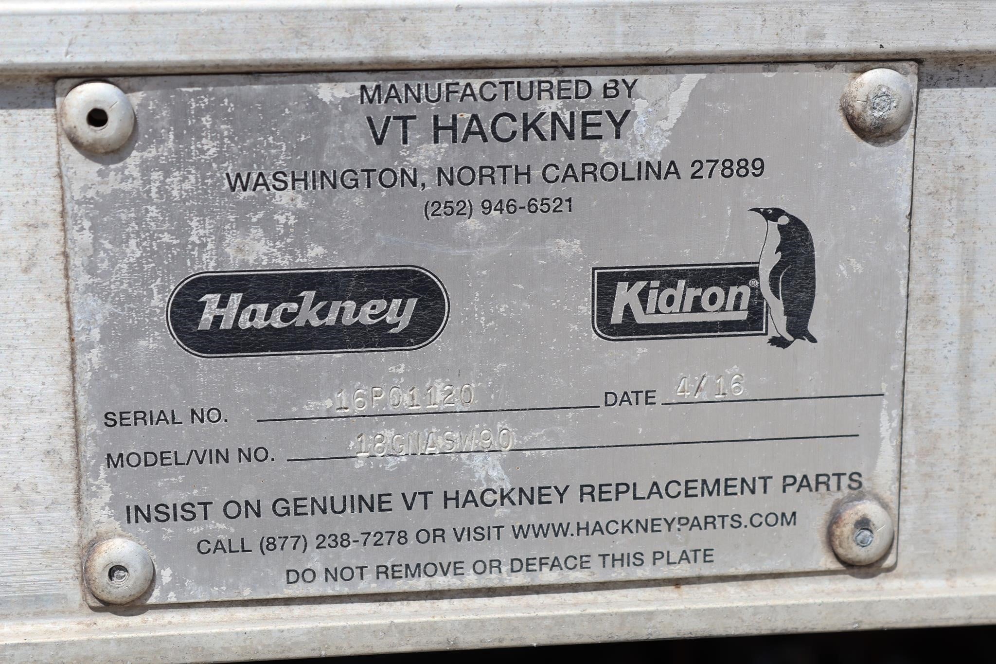 2016 HACKNEY 16 FT 11037160072 2016 HACKNEY 16 FT 11037160072
