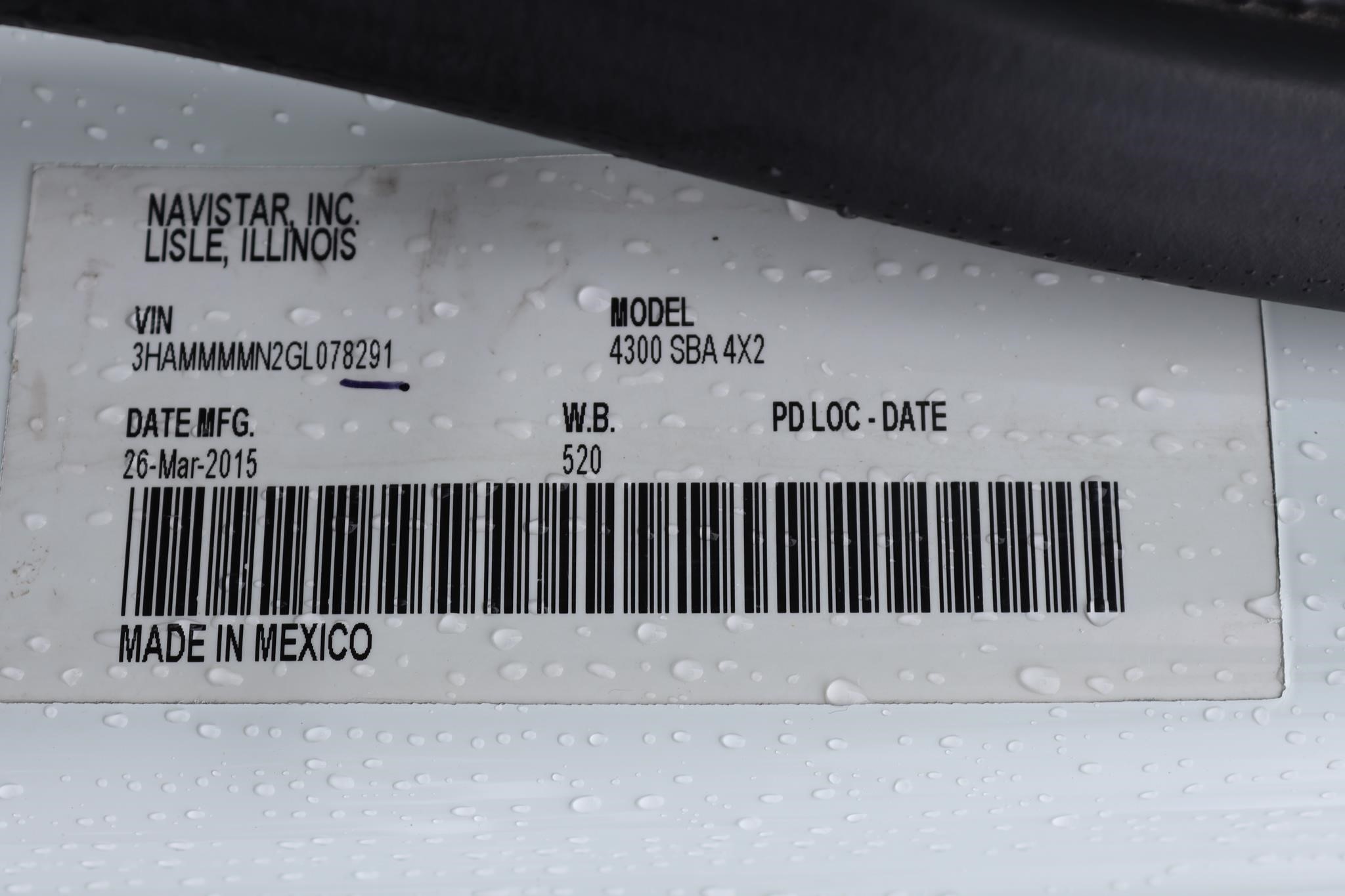 2016 INTERNATIONAL DURASTAR 4300 11037428065 2016 INTERNATIONAL DURASTAR 4300 11037428065