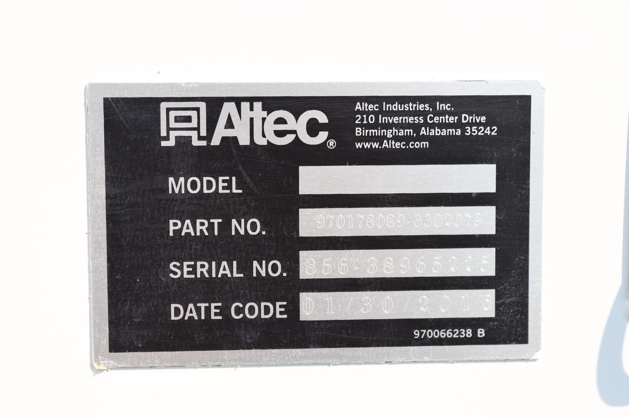 2016 ALTEC AT37G 11039880043 2016 ALTEC AT37G 11039880043