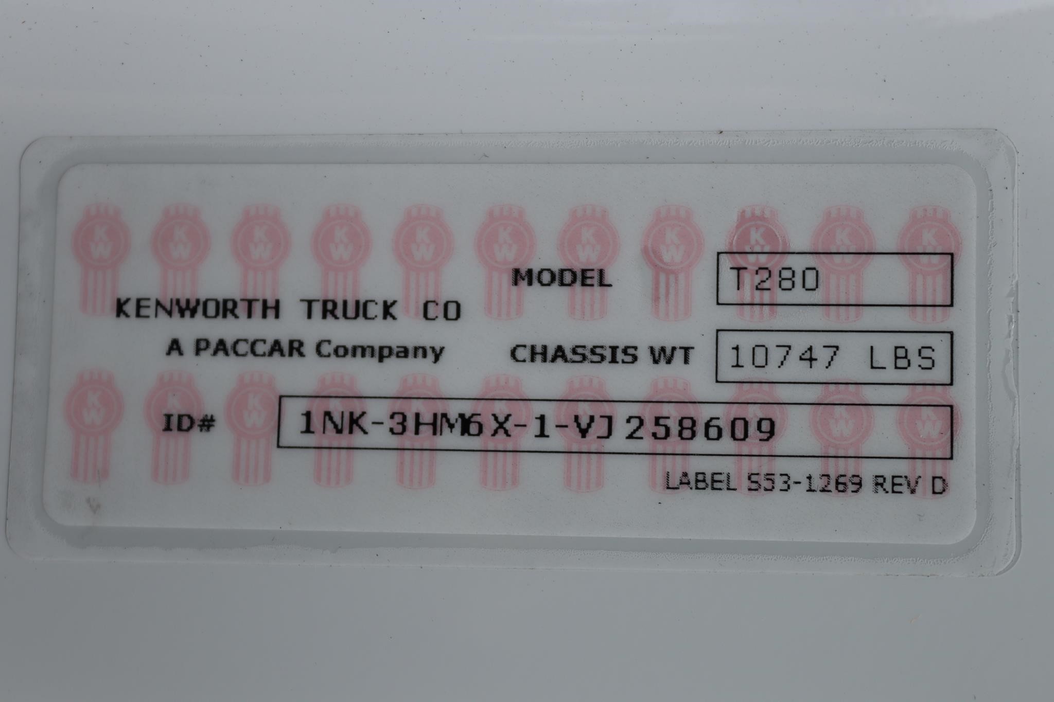 2027 KENWORTH T280 11040135460 2027 KENWORTH T280 11040135460