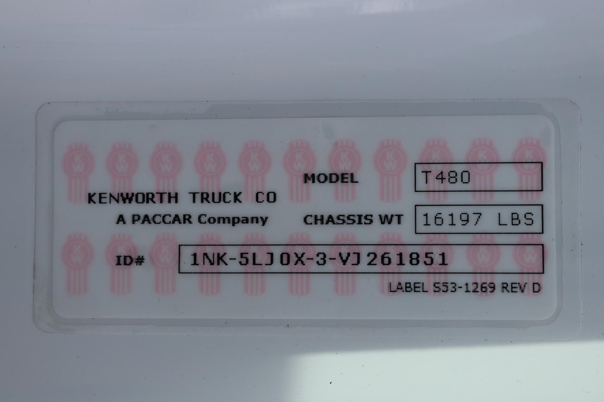 2027 KENWORTH T480 11041849953 2027 KENWORTH T480 11041849953