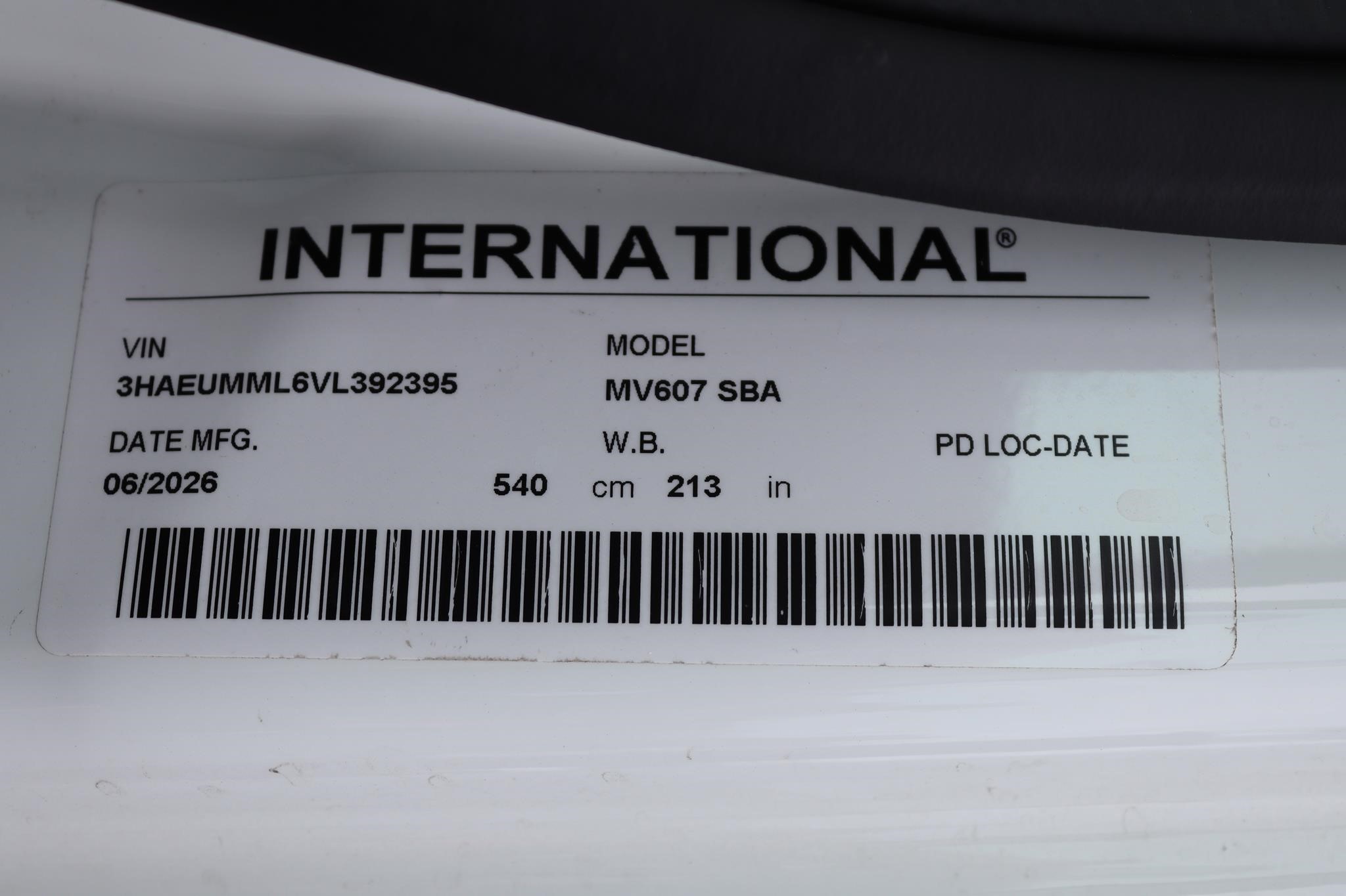 2027 INTERNATIONAL MV 11042635380 2027 INTERNATIONAL MV 11042635380