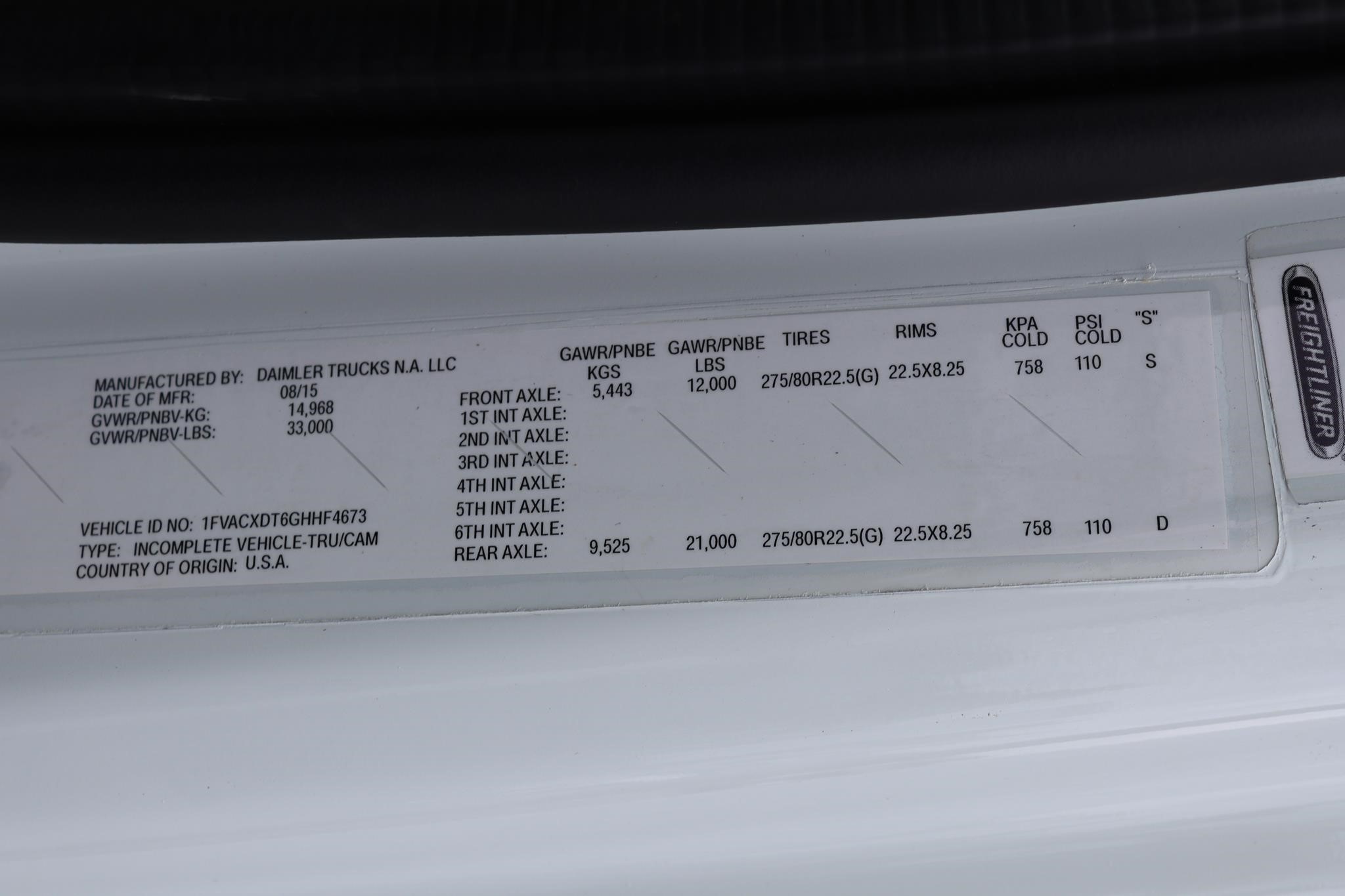 2016 FREIGHTLINER BUSINESS CLASS M2 106 11042748929 2016 FREIGHTLINER BUSINESS CLASS M2 106 11042748929