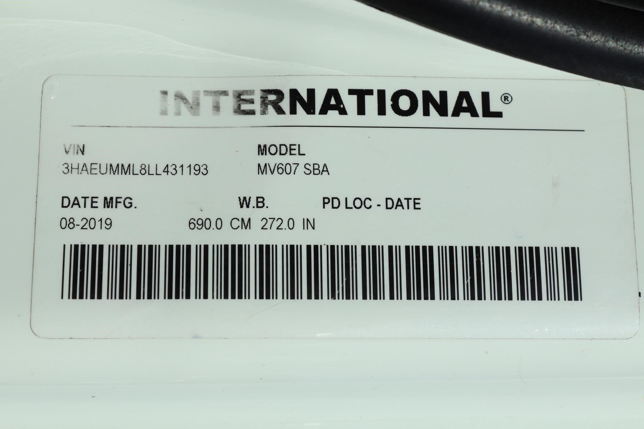 2020 INTERNATIONAL MV 11043298947 2020 INTERNATIONAL MV 11043298947