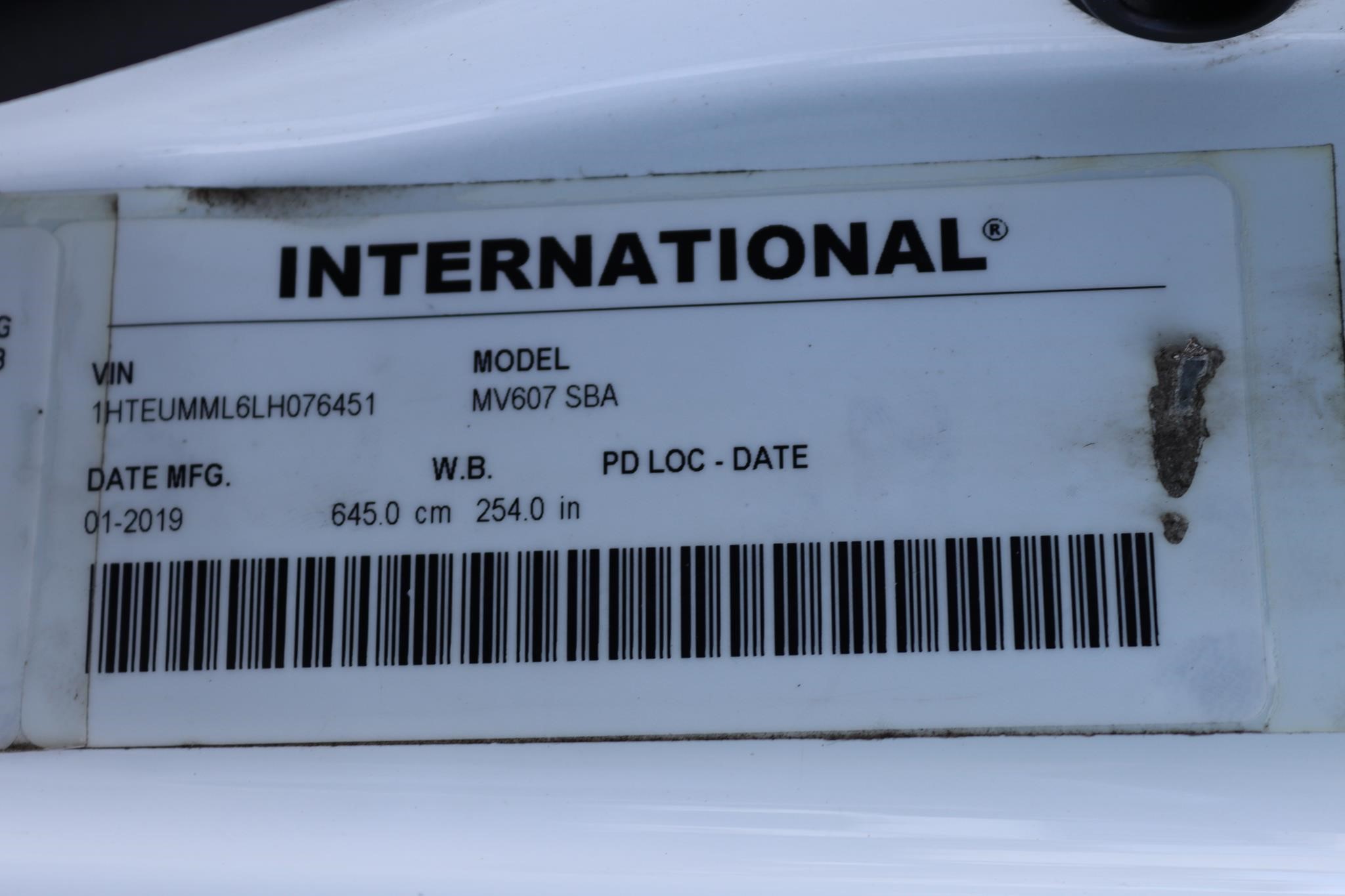 2020 INTERNATIONAL MV 11043306885 2020 INTERNATIONAL MV 11043306885