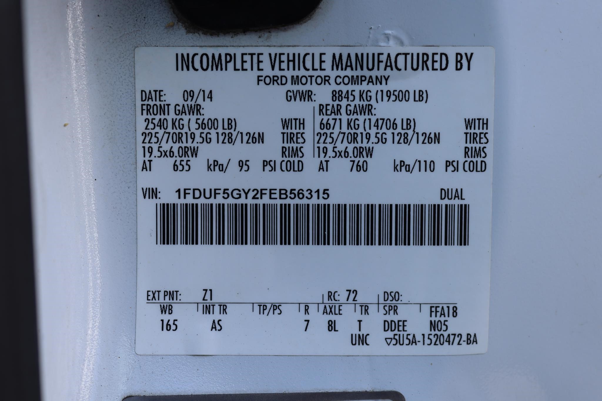 2015 FORD F550 SD XL 11043314497 2015 FORD F550 SD XL 11043314497