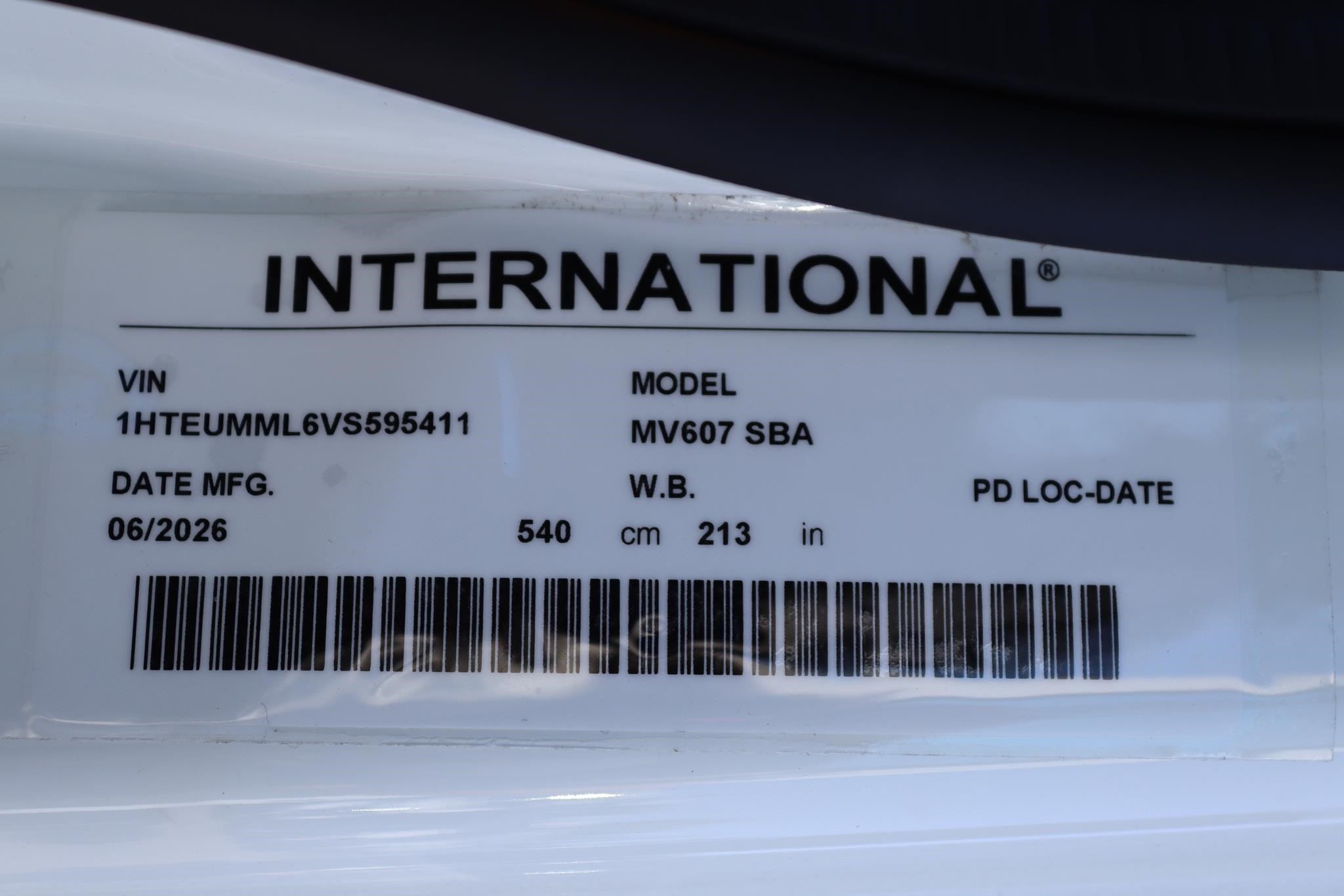 2027 INTERNATIONAL MV 11044836599 2027 INTERNATIONAL MV 11044836599