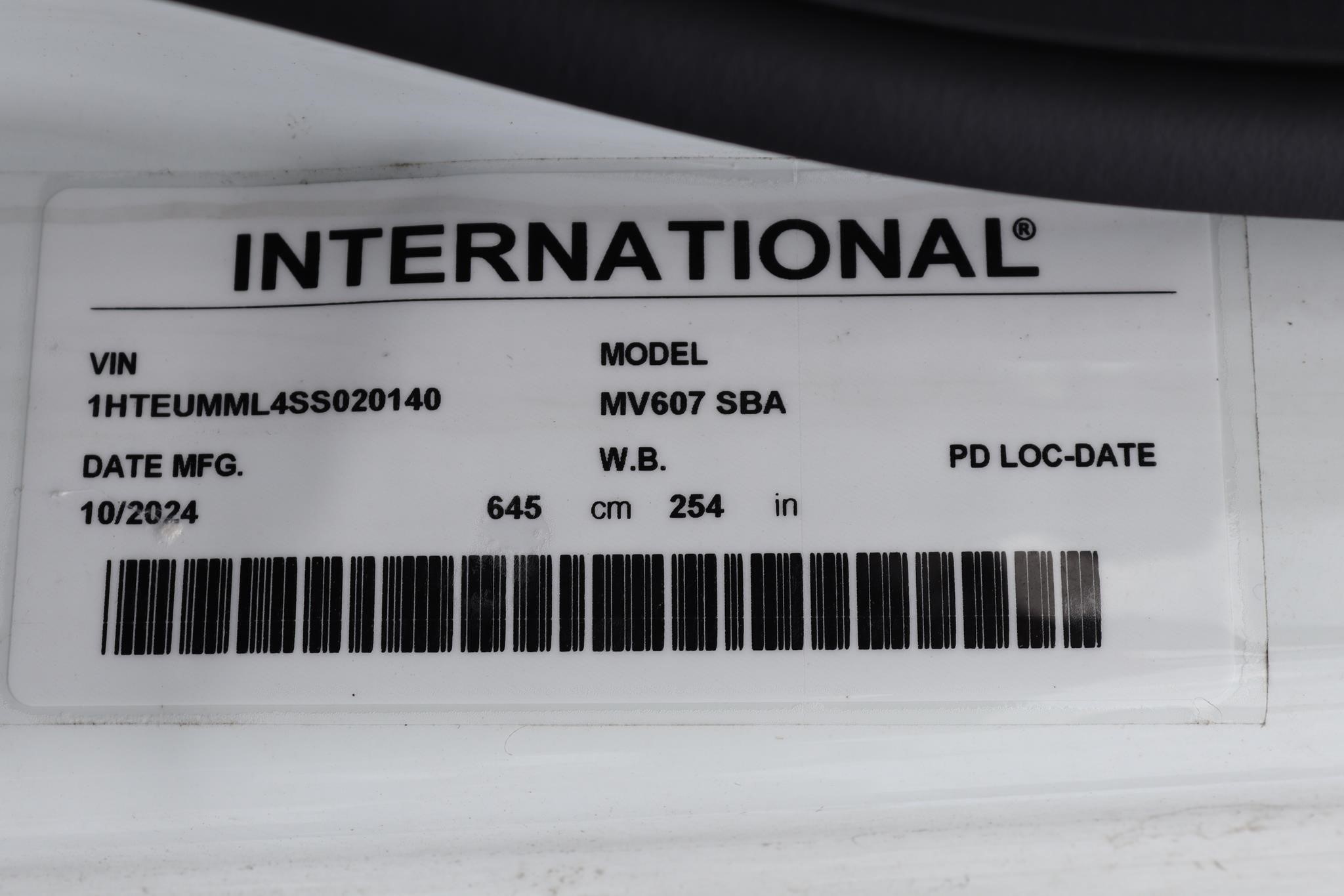 2025 INTERNATIONAL MV 11045455390 2025 INTERNATIONAL MV 11045455390