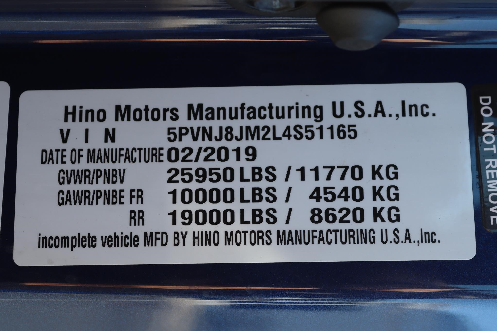 2020 HINO 268 11048546461 2020 HINO 268 11048546461