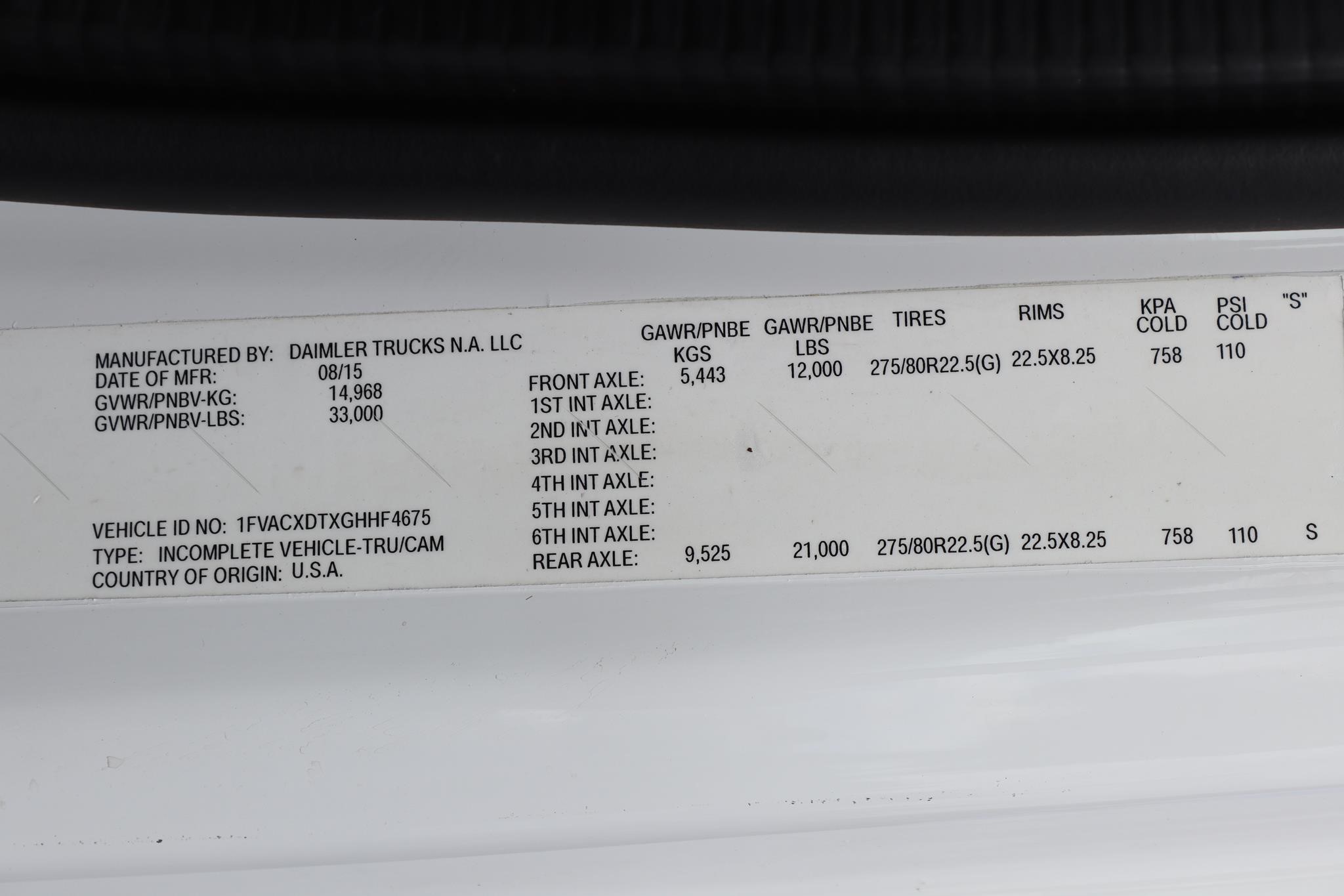 2016 FREIGHTLINER BUSINESS CLASS M2 106 11049840715 2016 FREIGHTLINER BUSINESS CLASS M2 106 11049840715