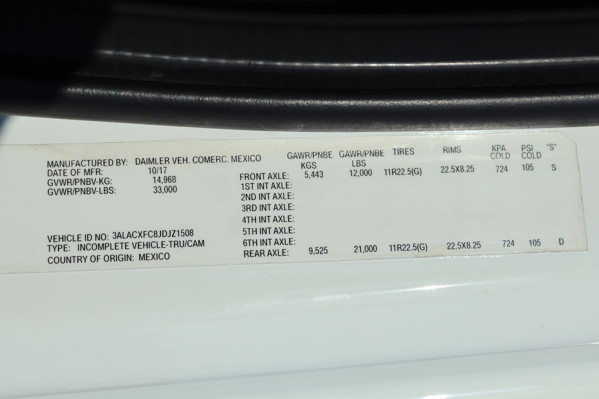2018 FREIGHTLINER BUSINESS CLASS M2 106 11050019714 2018 FREIGHTLINER BUSINESS CLASS M2 106 11050019714